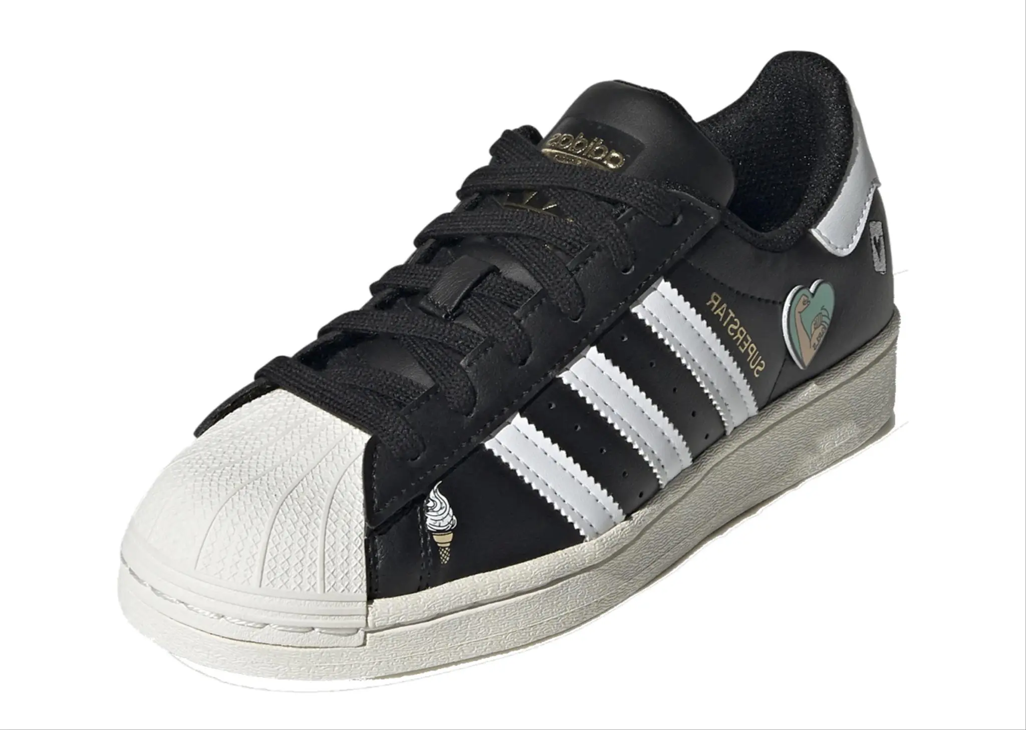 Adidas Superstar Black White (Grade School) - photo 2