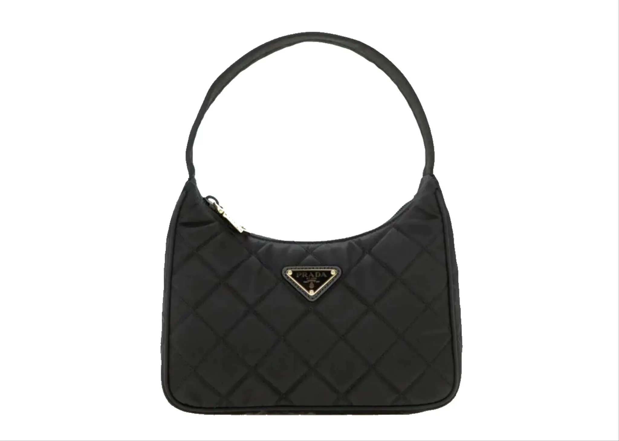 Prada Hobo Mini Quilted Nylon Shoulder Bag