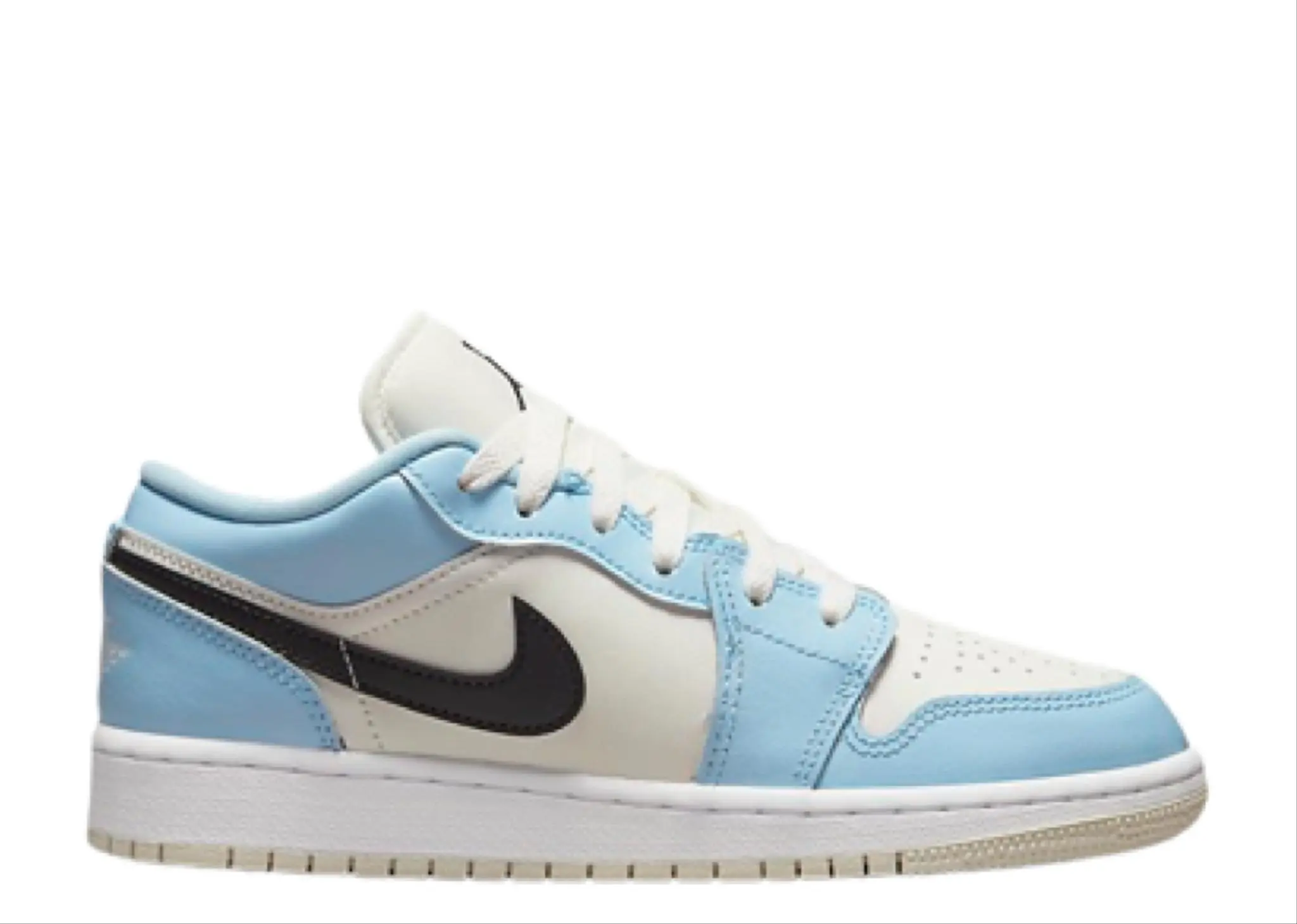 Air Jordan 1 Low Ice Blue Black (Grade School)