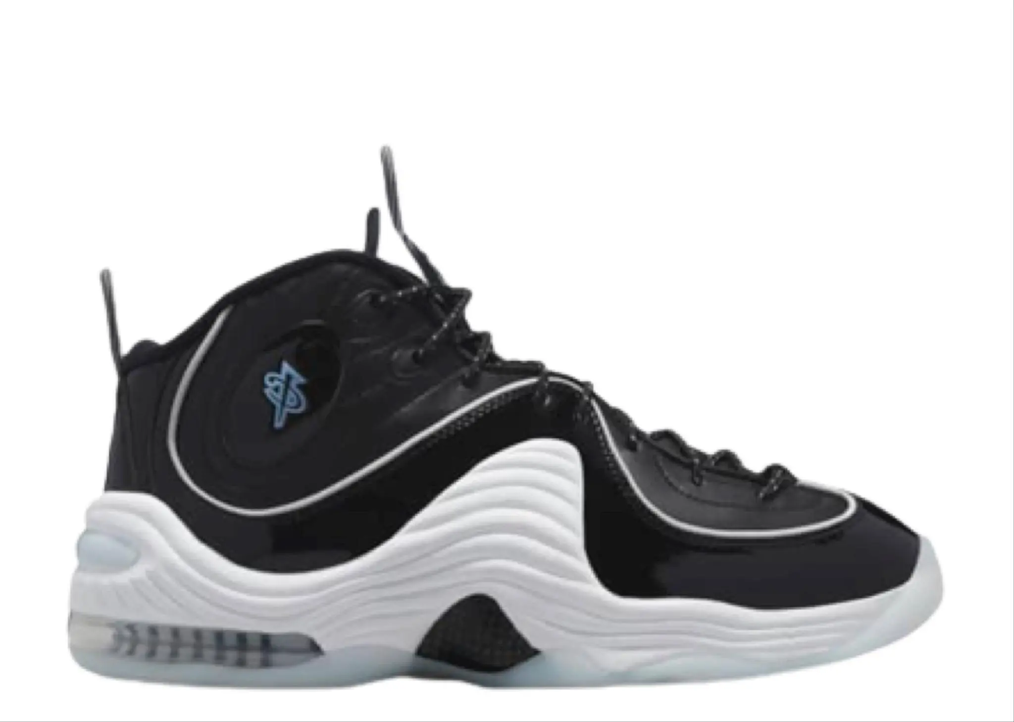 Nike Air Penny 2 Black Patent Football Grey