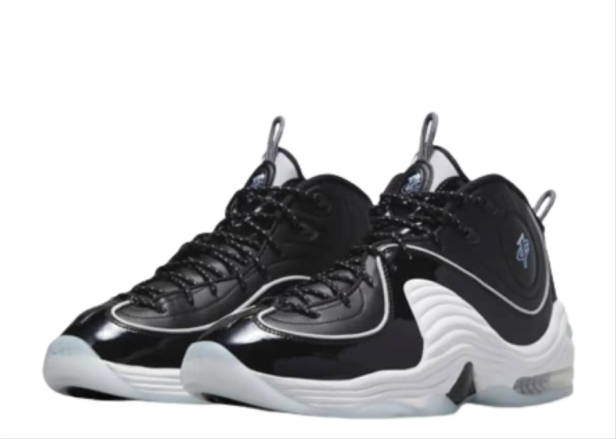 Nike Air Penny 2 Black Patent Football Grey - photo 2
