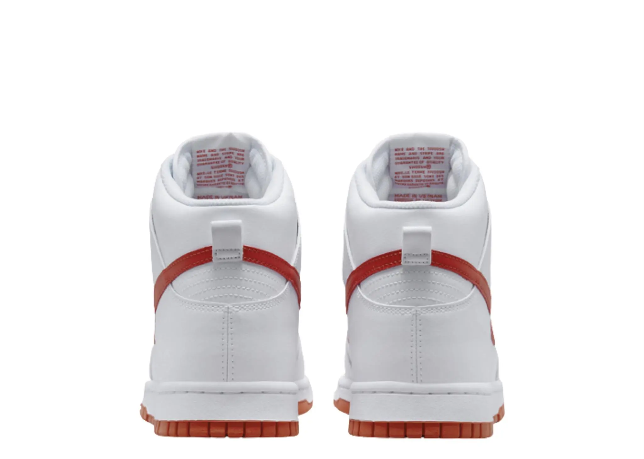 Nike Dunk High White Picante Red - photo 3