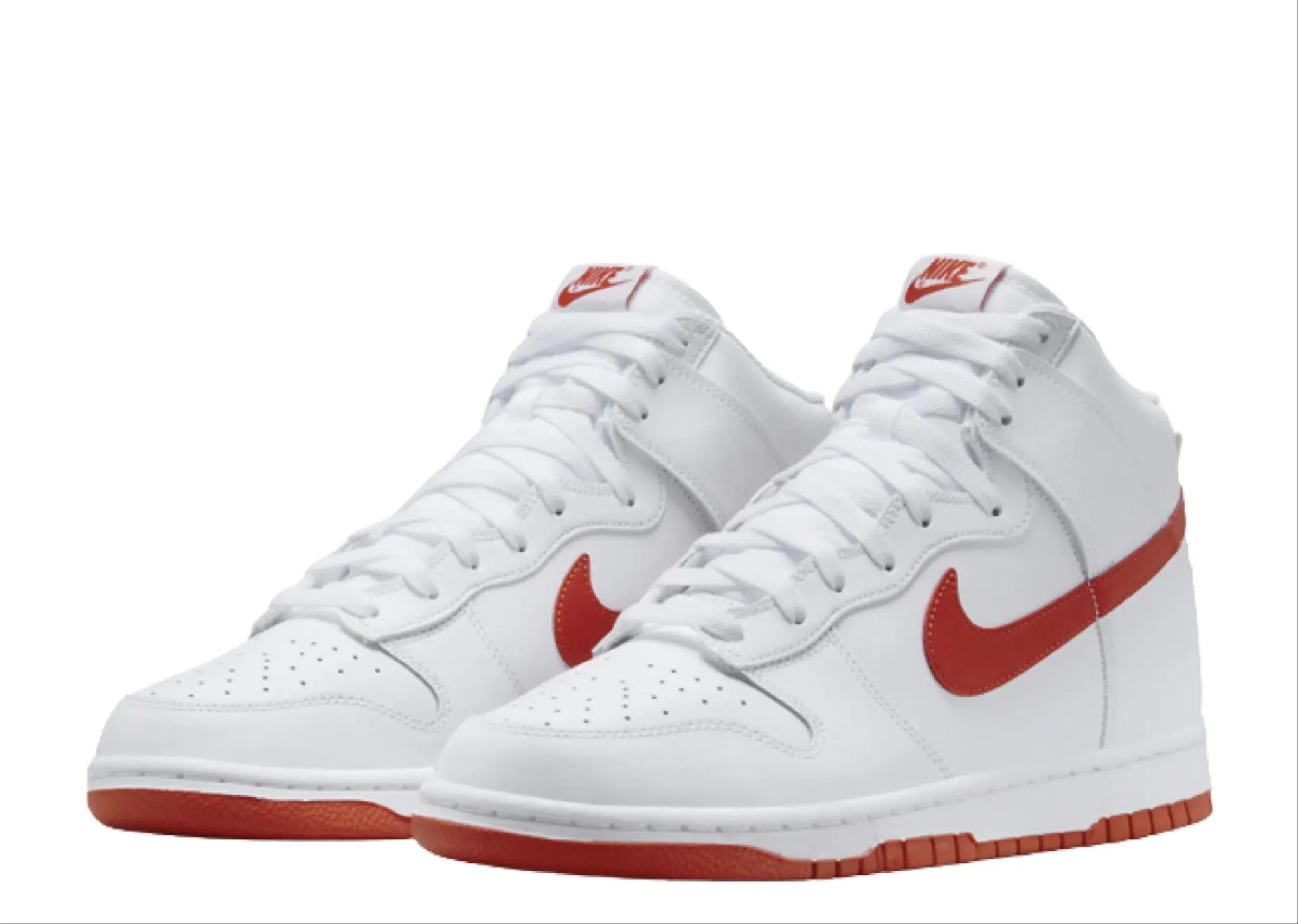 Nike Dunk High White Picante Red - photo 2