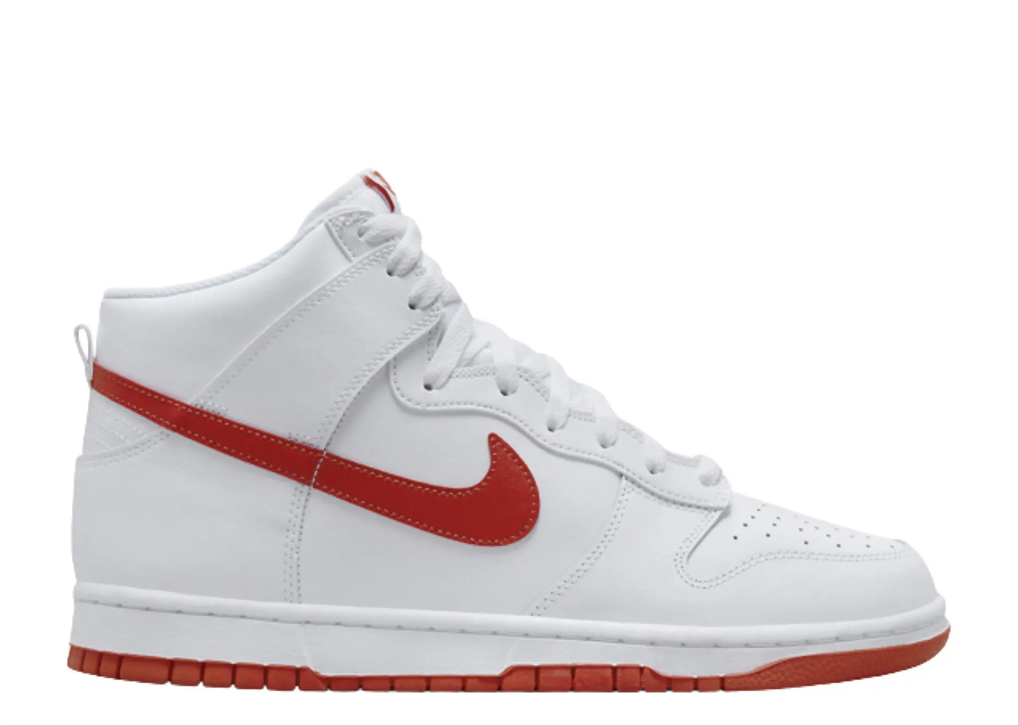 Nike Dunk High White Picante Red