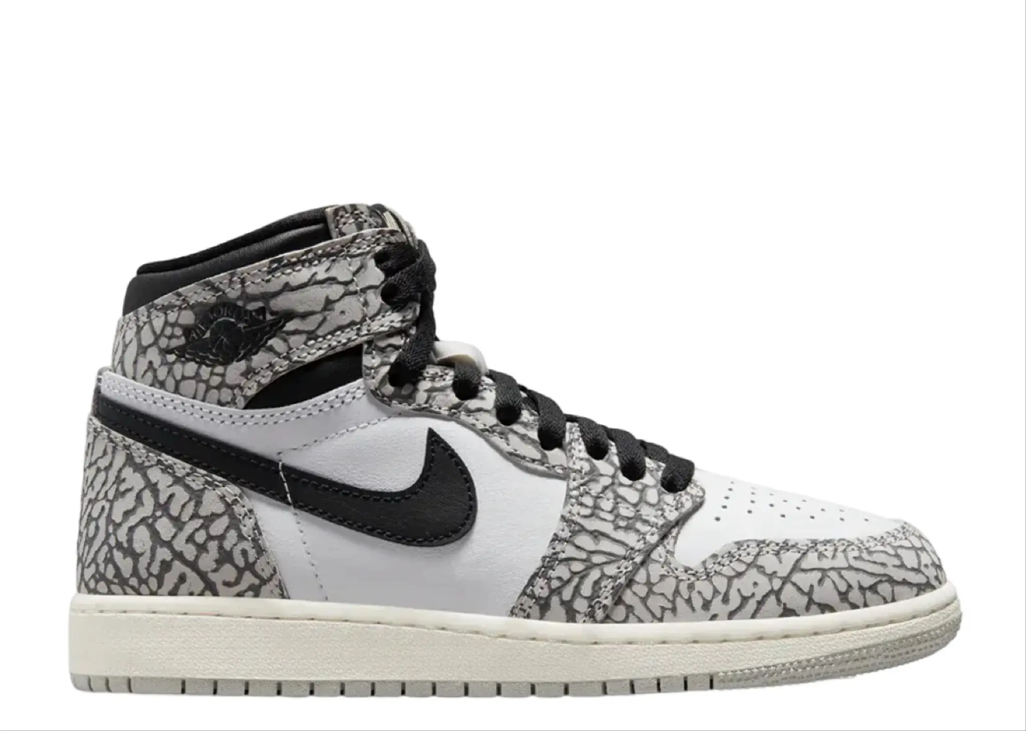 Air Jordan 1 Retro High OG White Cement (Grade School)