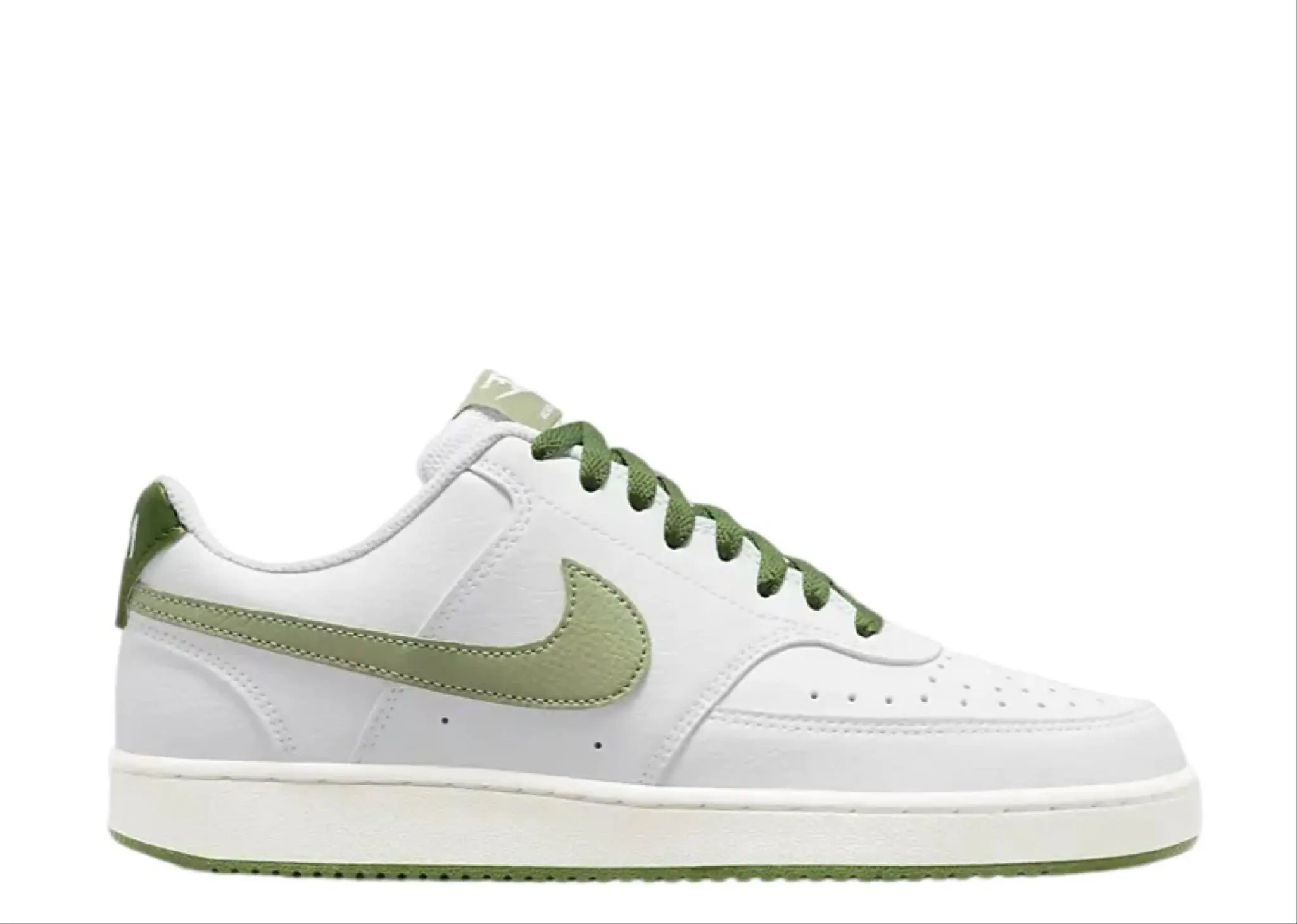 Nike Court vision Low White Sail oil green