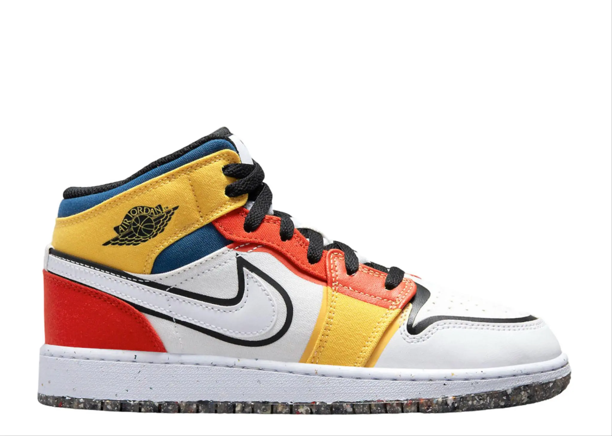 Air Jordan 1 Mid Multi-Color Canvas (Grade School)