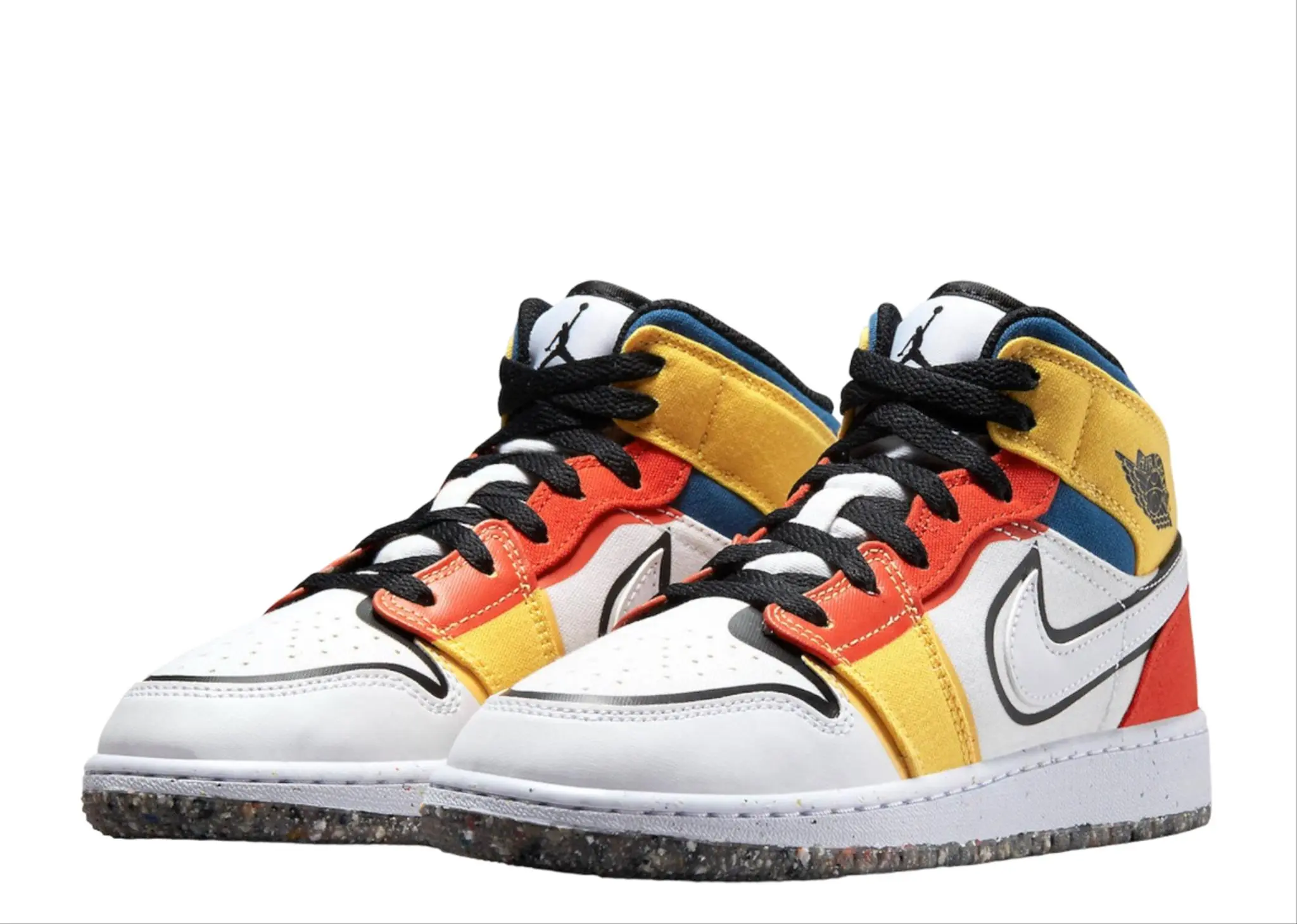 Air Jordan 1 Mid Multi-Color Canvas (Grade School) - photo 2