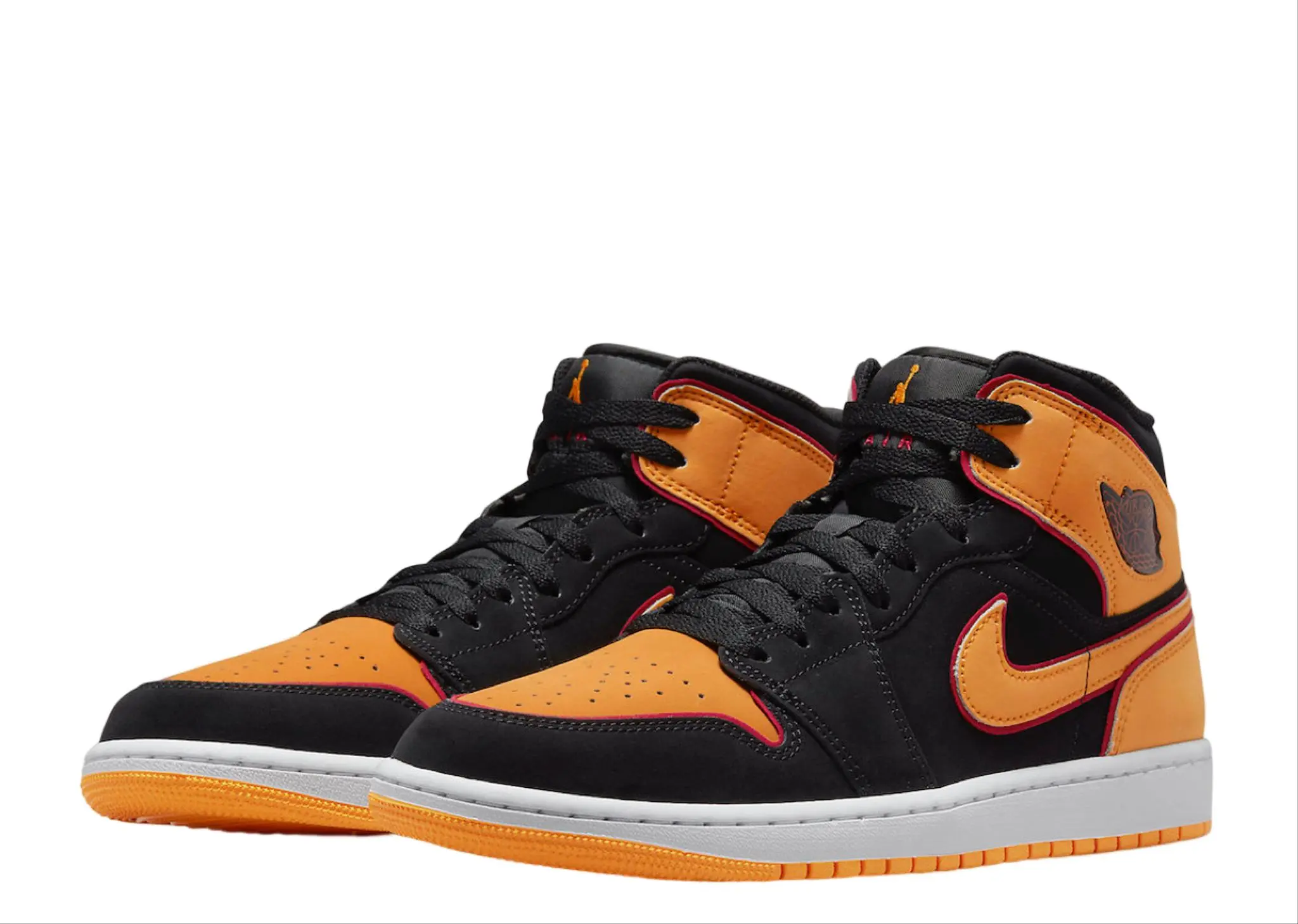 Air Jordan 1 Mid Fat Tongue Black Orange - photo 2