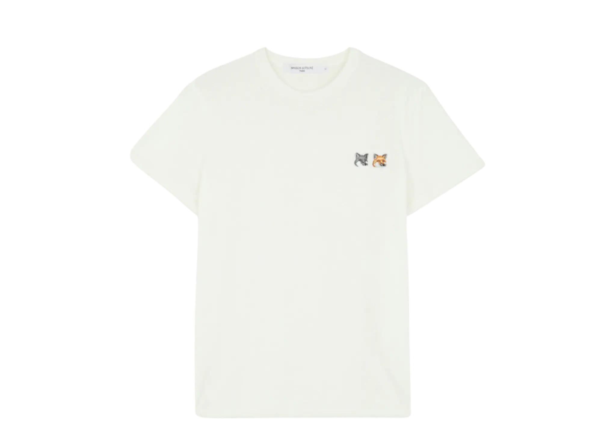 Maison Kitsune Double Fox Head Patch Classic T-Shirt (M)