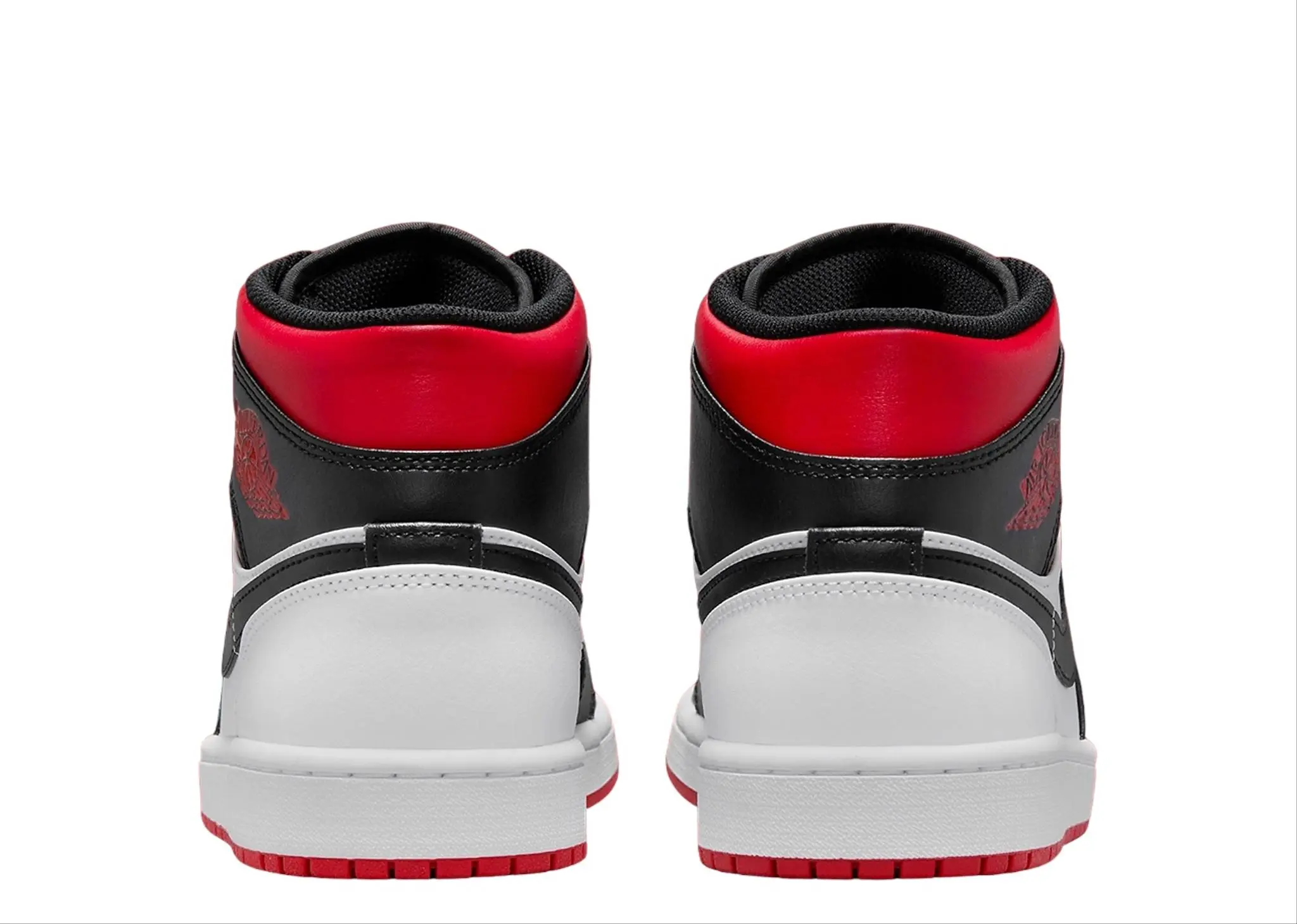 Air Jordan 1 Mid Black Toe White Gym Red - photo 3