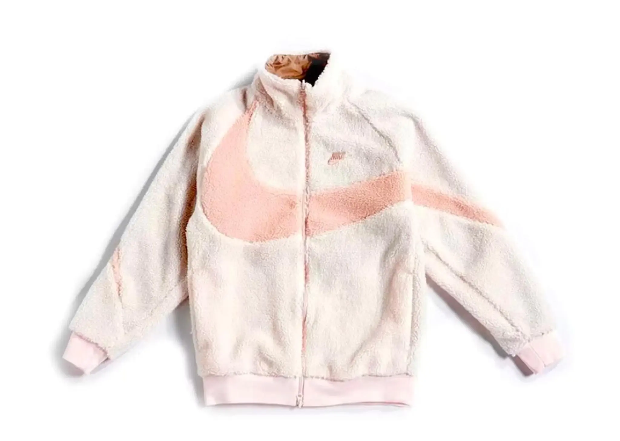 Nike Big Swoosh Reversible Boa Jacket (Asia Sizing) Light Soft Pink