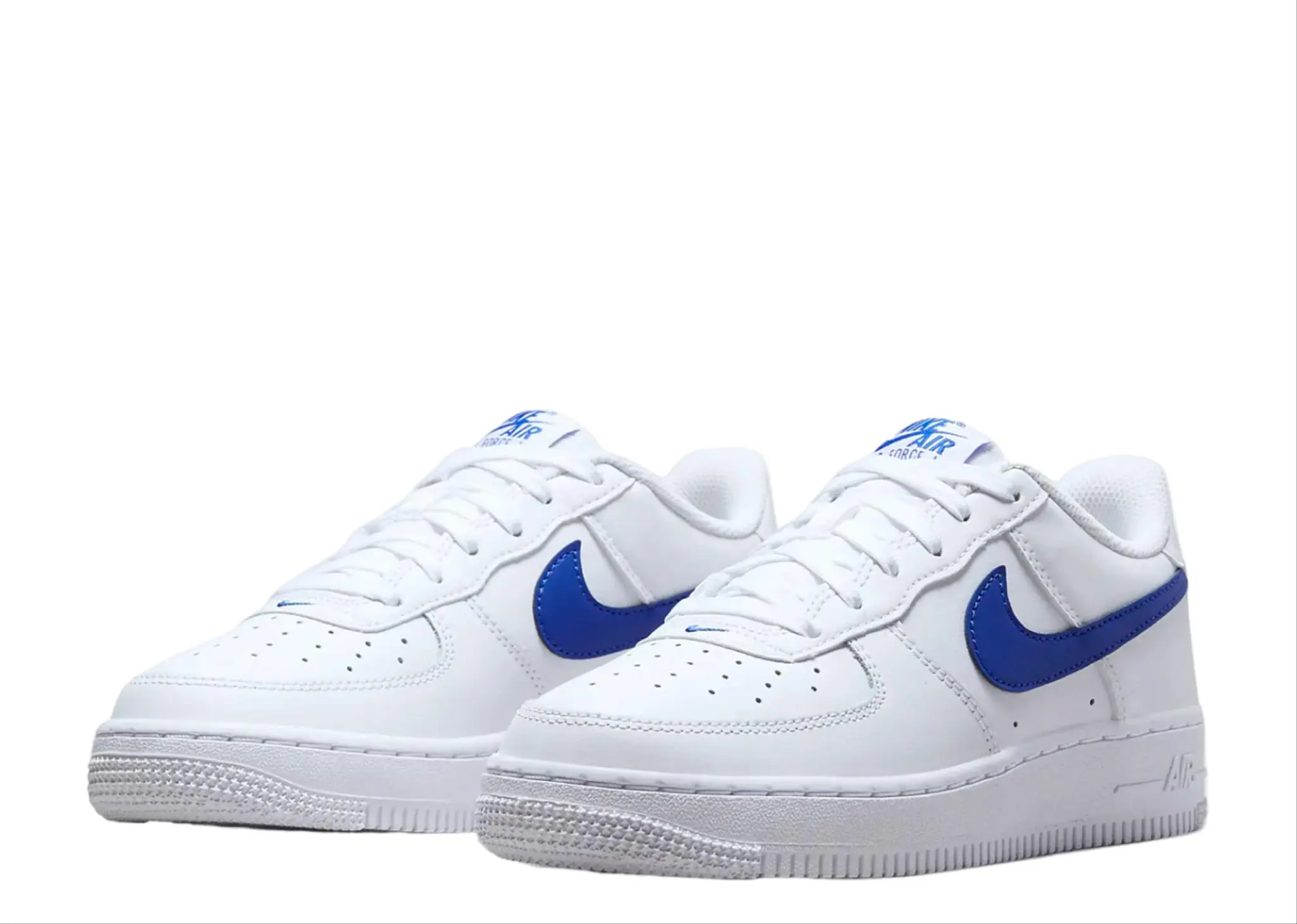 Nike Air Force 1 White Hyper Royal GS - photo 2