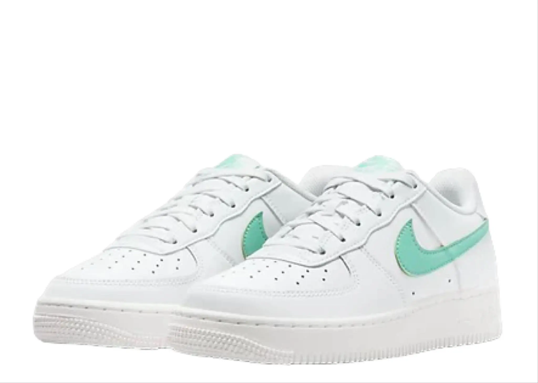 Nike Air Force 1 White Emerald Rise (Grade School) - photo 2