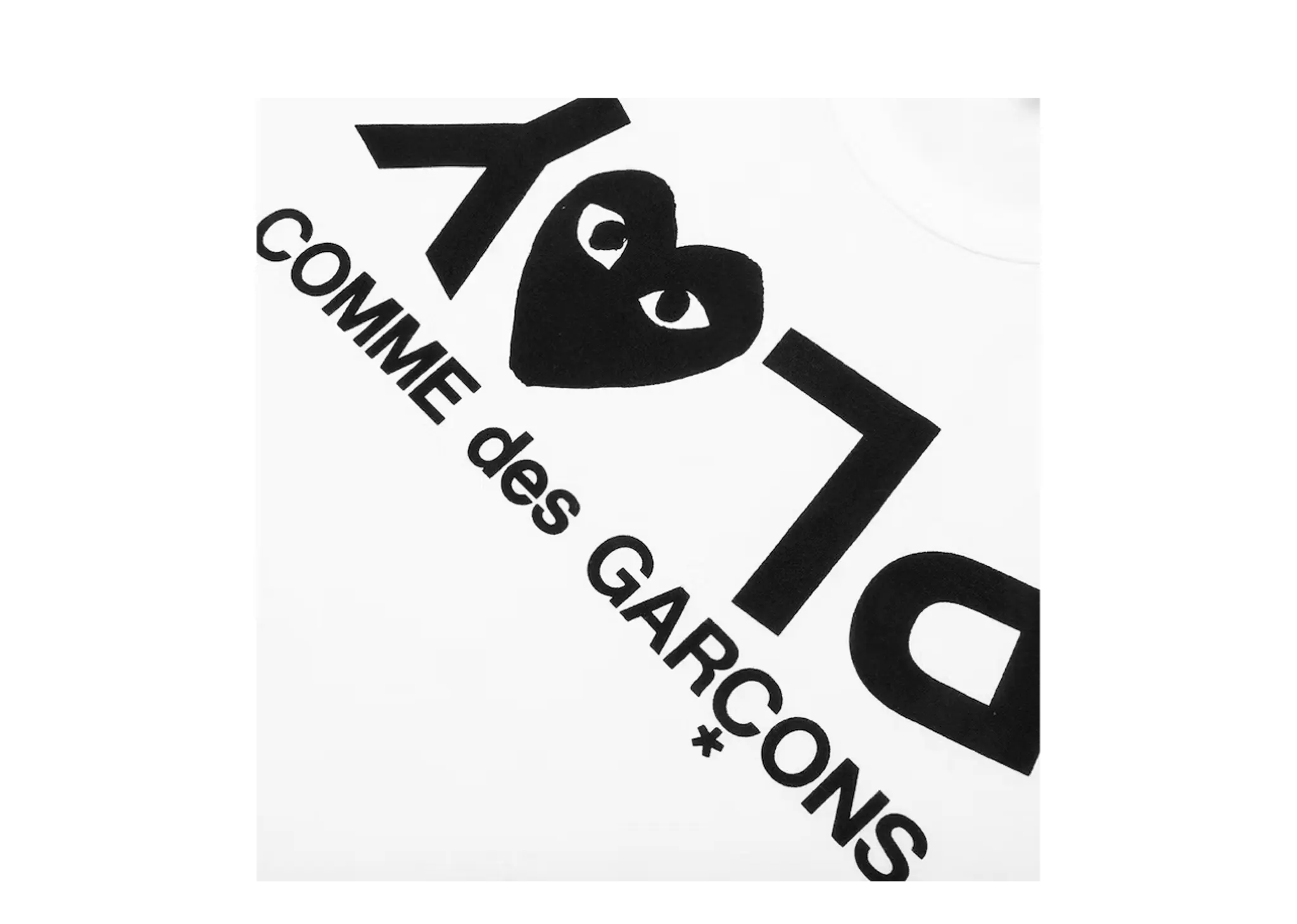 CDG Play Inverted Text T-Shirt White - photo 2