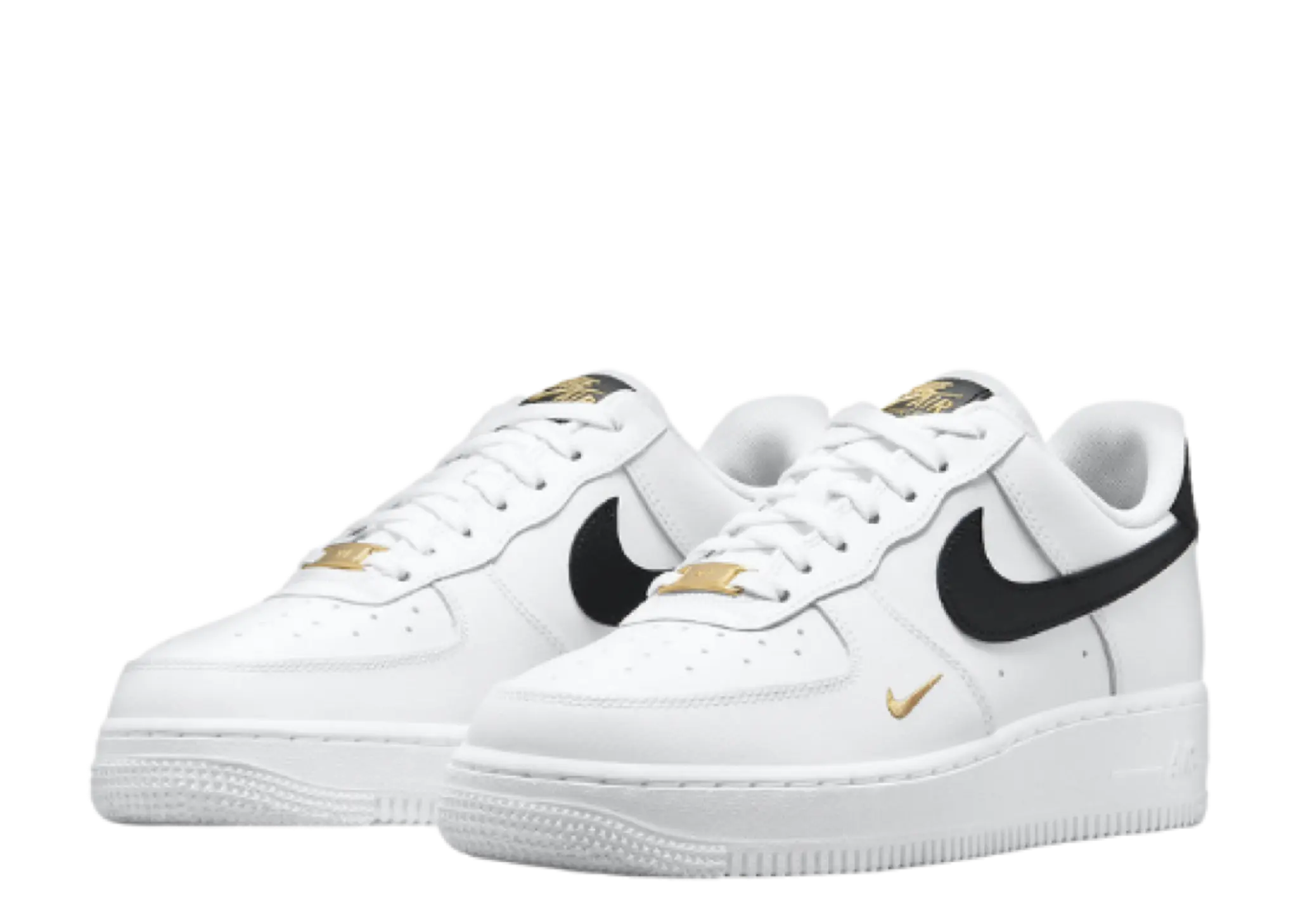 Nike Air Force 1 Low '07 Essential White Black Gold Mini Swoosh (Women's) - photo 2