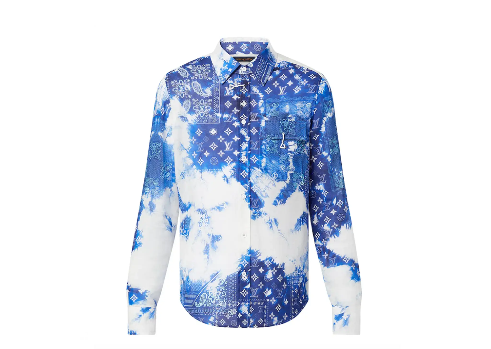 Louis Vuitton Monogram Bandana Hook Detail Long-Sleeved Shirt