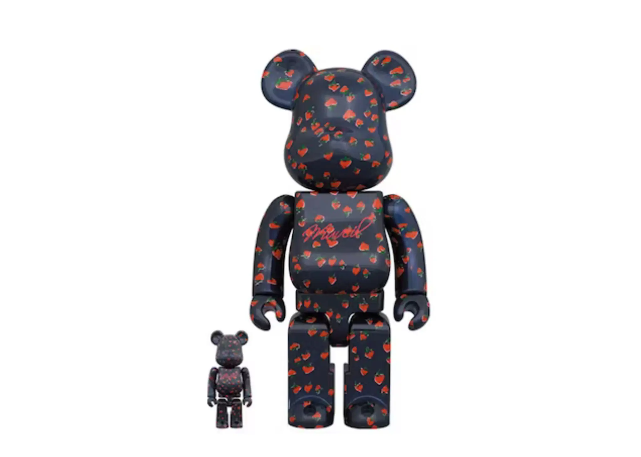 Bearbrick x MUVEIL Strawberry Pattern 100% & 400% Set