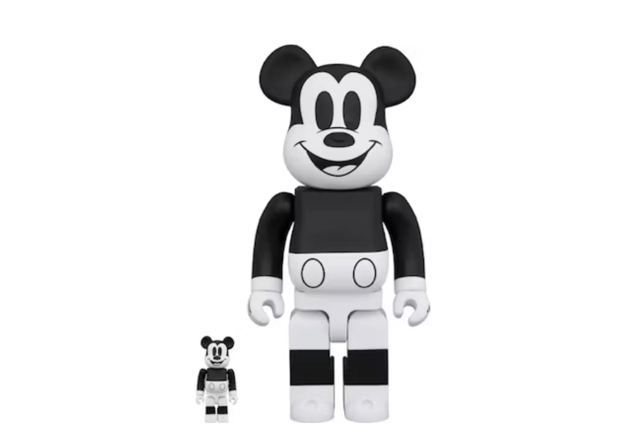 Bearbrick Mickey Mouse 2020 100% & 400% Set B&W Ver.
