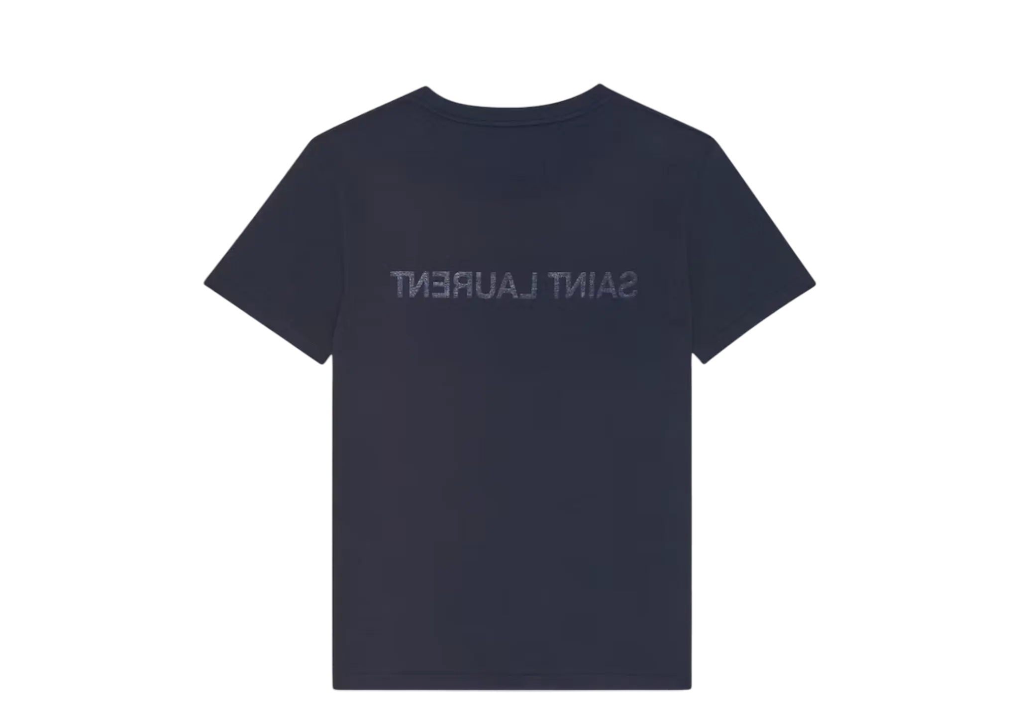 Saint Laurent Reverse Logo T-Shirt Navy - photo 2