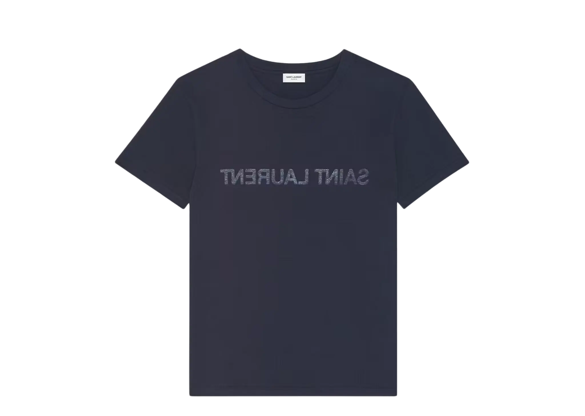 Saint Laurent Reverse Logo T-Shirt Navy
