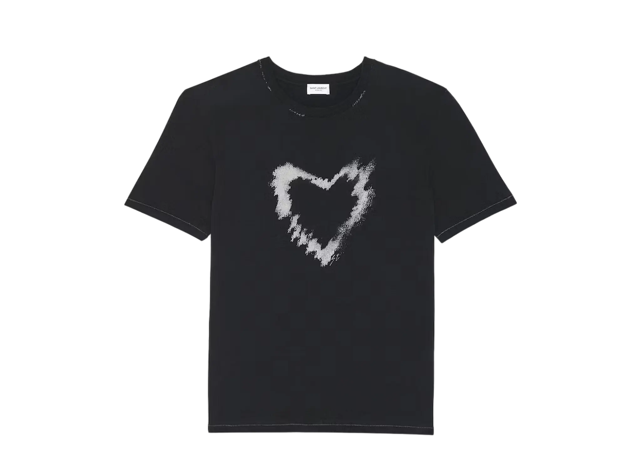 Saint Laurent Heart T-Shirt Black