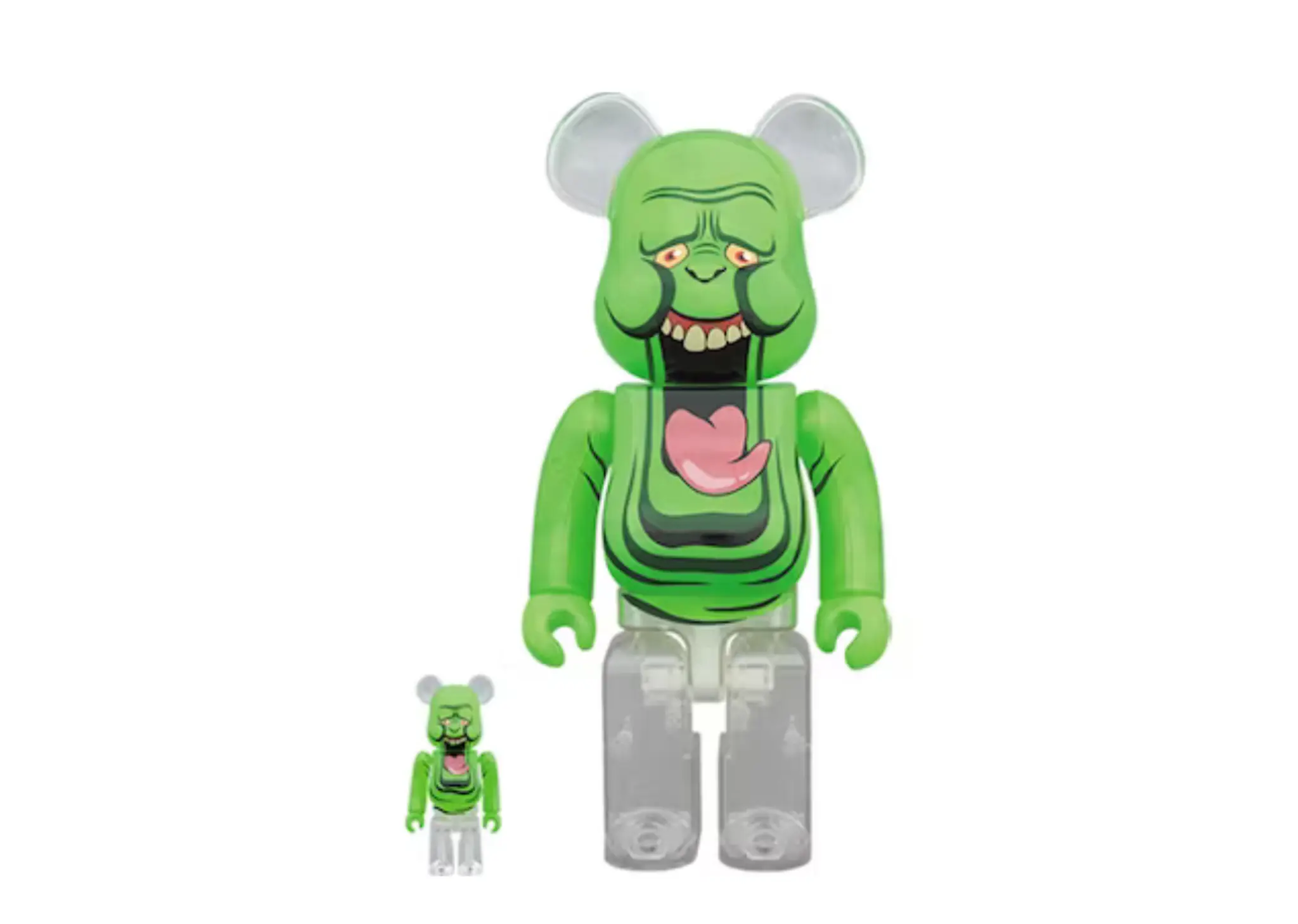 Bearbrick x Ghostbusters Slimer Green Ghost 100% & 400% Set