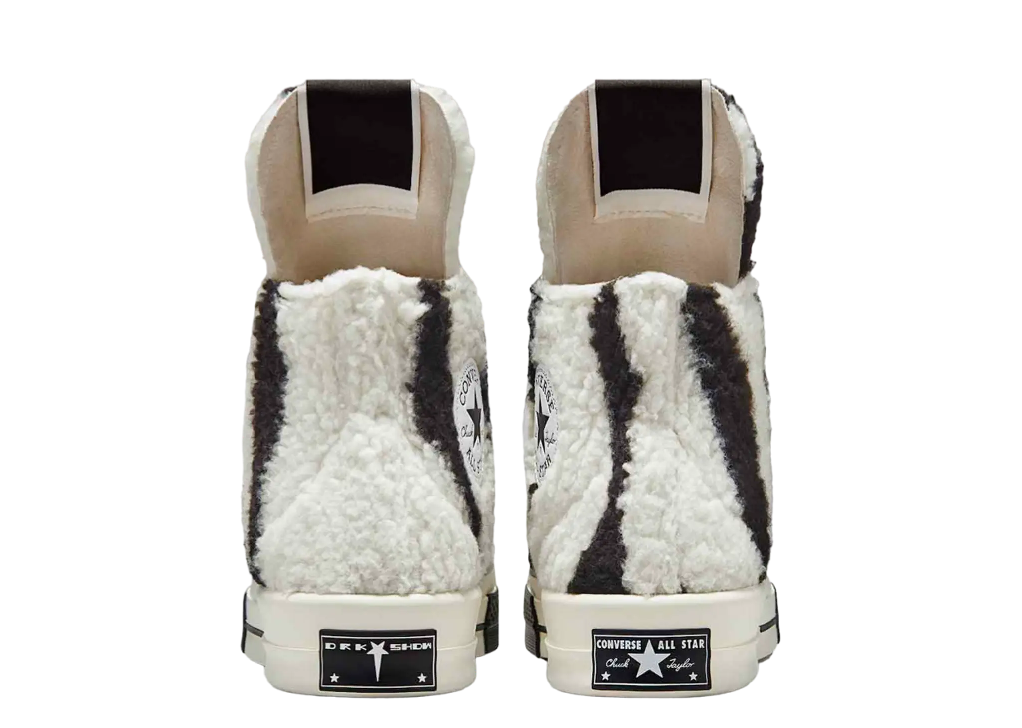 Converse TURBODRK Chuck Taylor All-Star 70 Hi Rick Owens DRKSHDW Sherpa Zebra Pr - photo 3