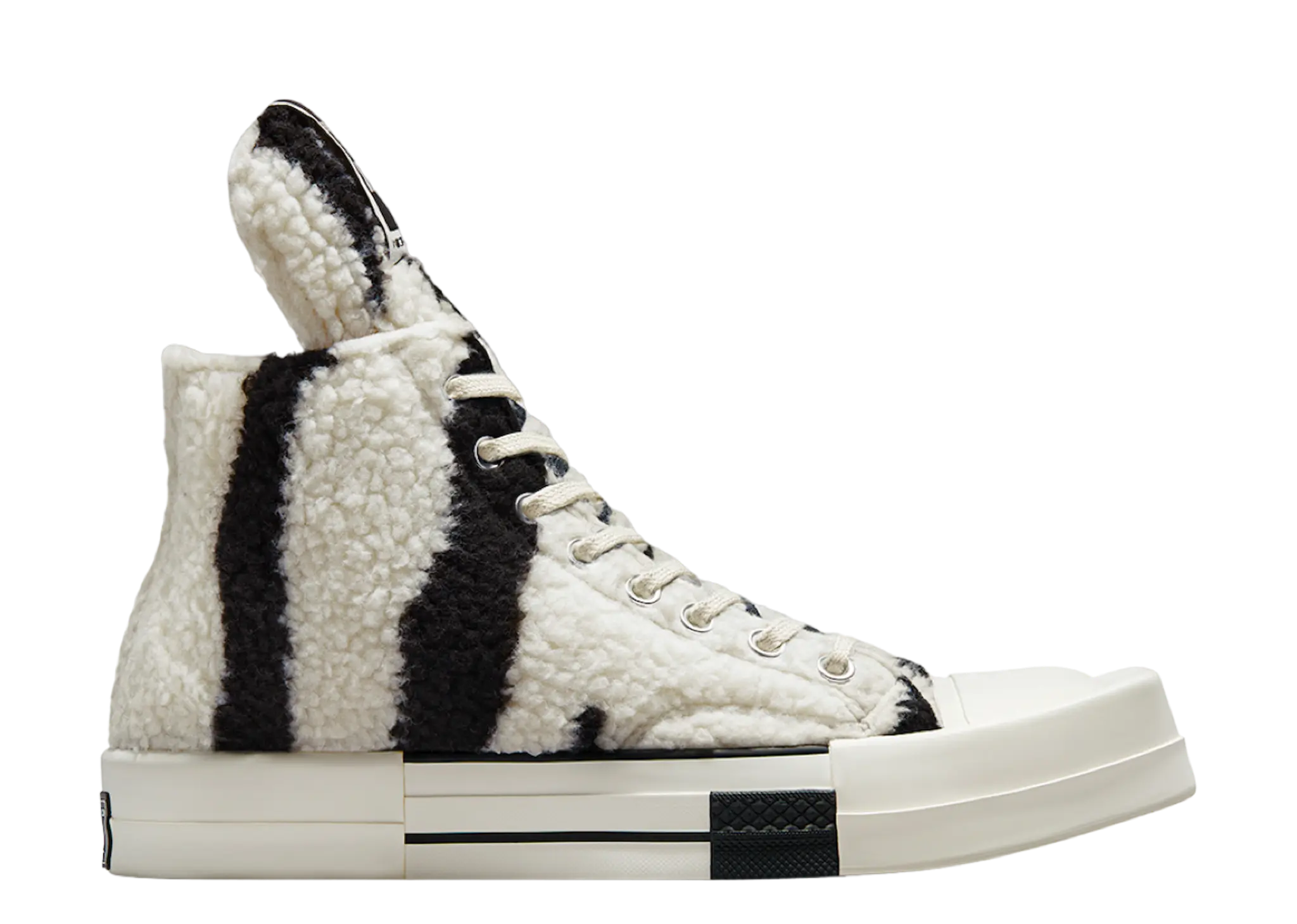 Converse TURBODRK Chuck Taylor All-Star 70 Hi Rick Owens DRKSHDW Sherpa Zebra Pr
