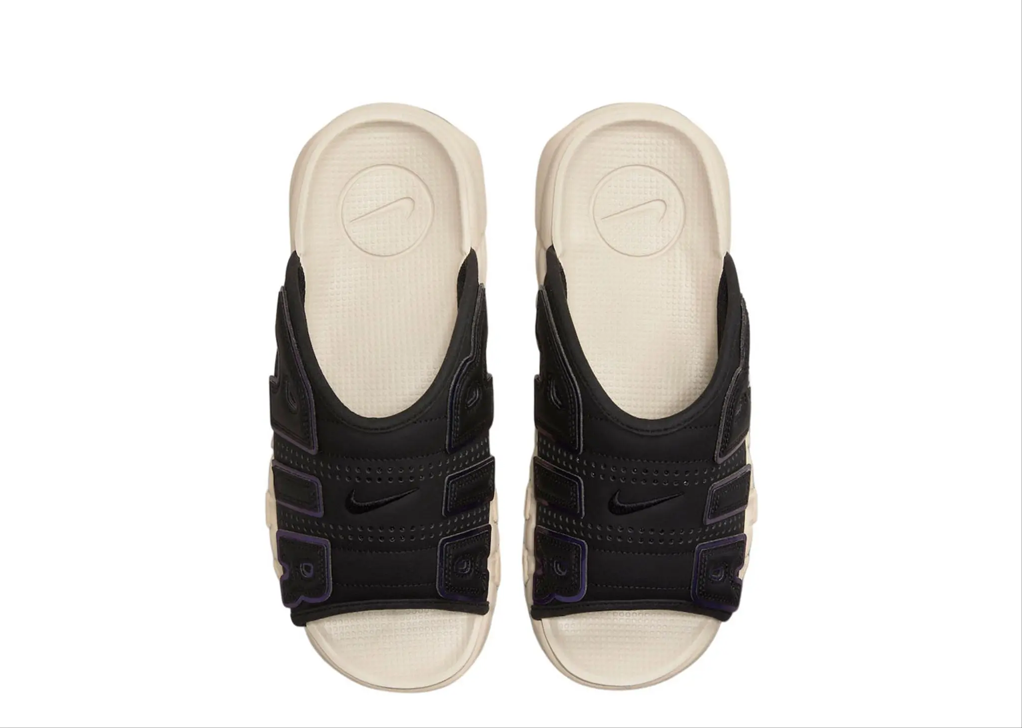 Nike Air More Uptempo Slide Black Sanddrift Iridescent - photo 2