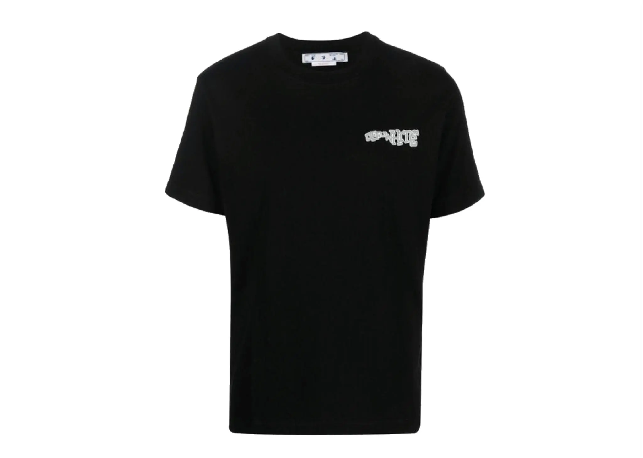 Off-White Carlos Logo Print T-Shirt Black