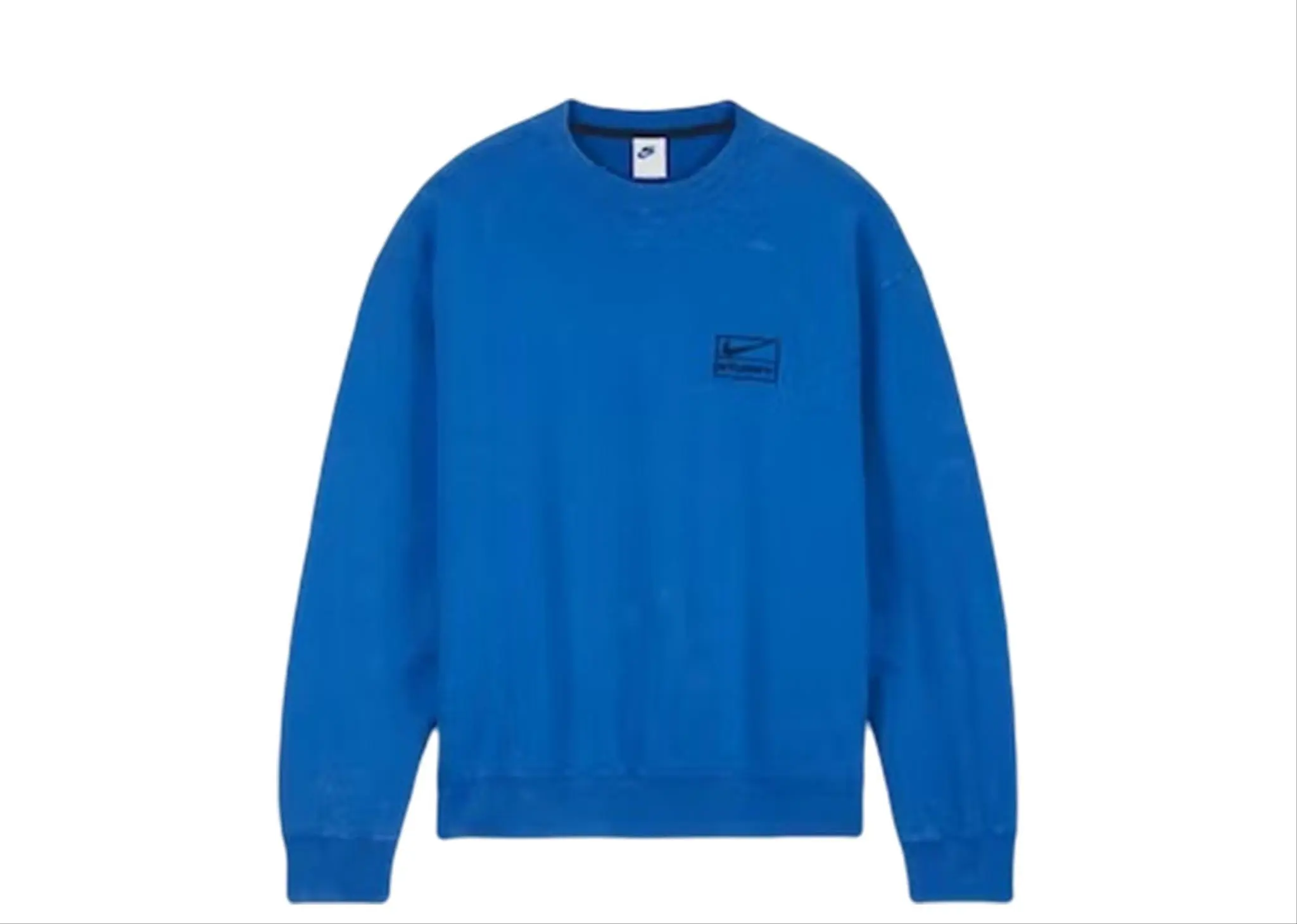 Nike x Stussy Acid Wash Crew Fleece Blue