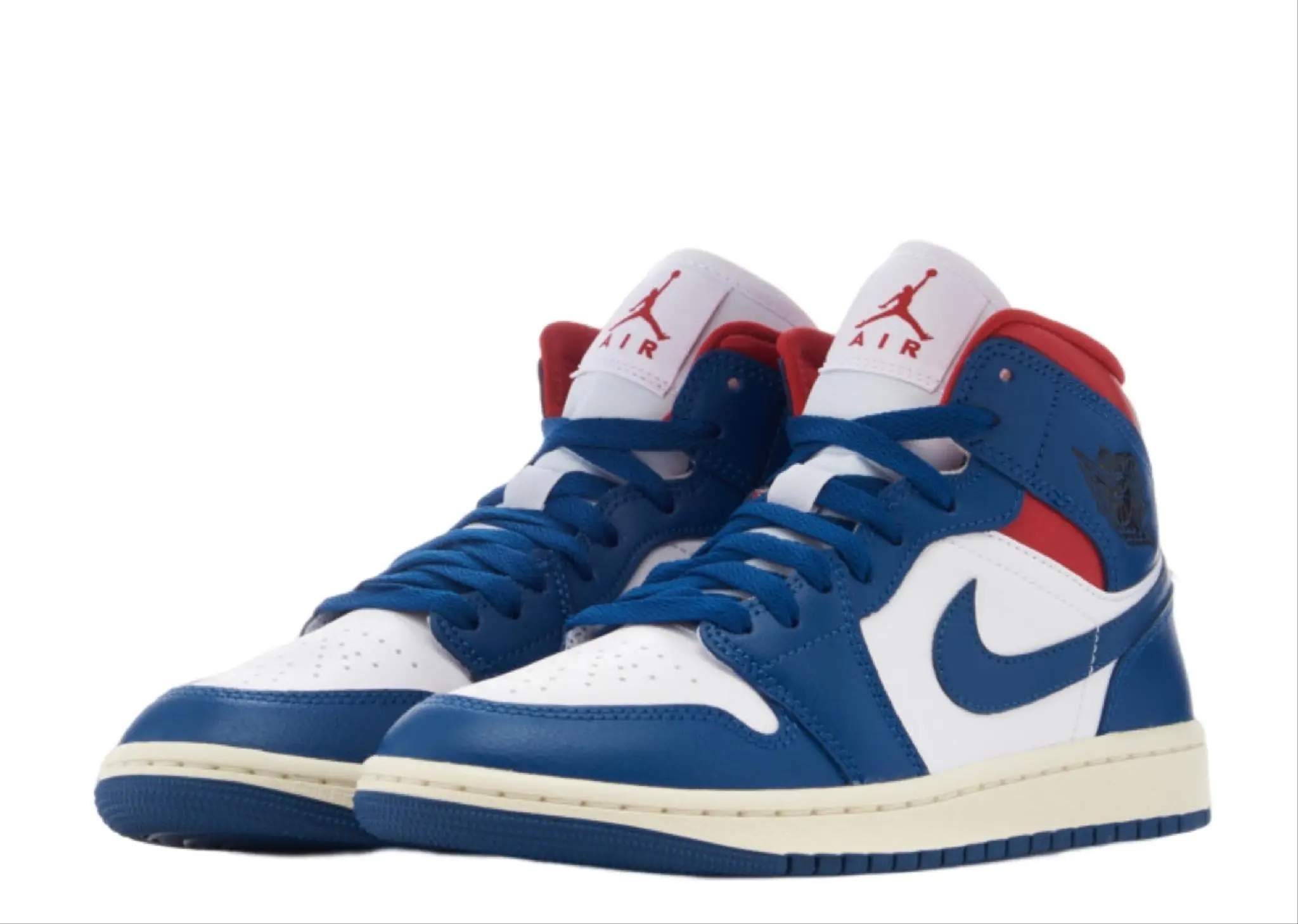 Jordan 1 Mid French Blue Gym Red (Women's) - photo 2