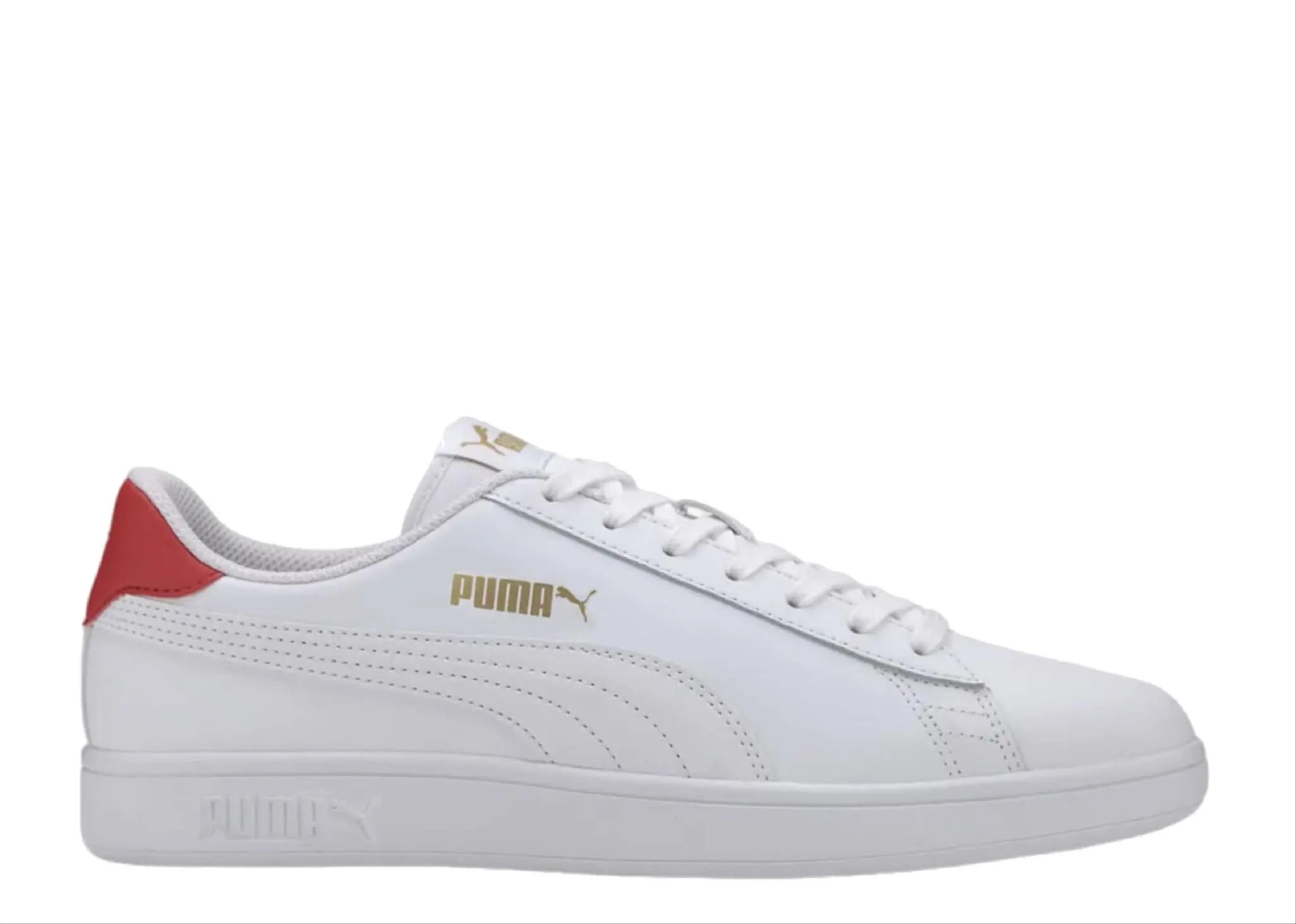 Puma Smash V2 Trainers White High Risk Red