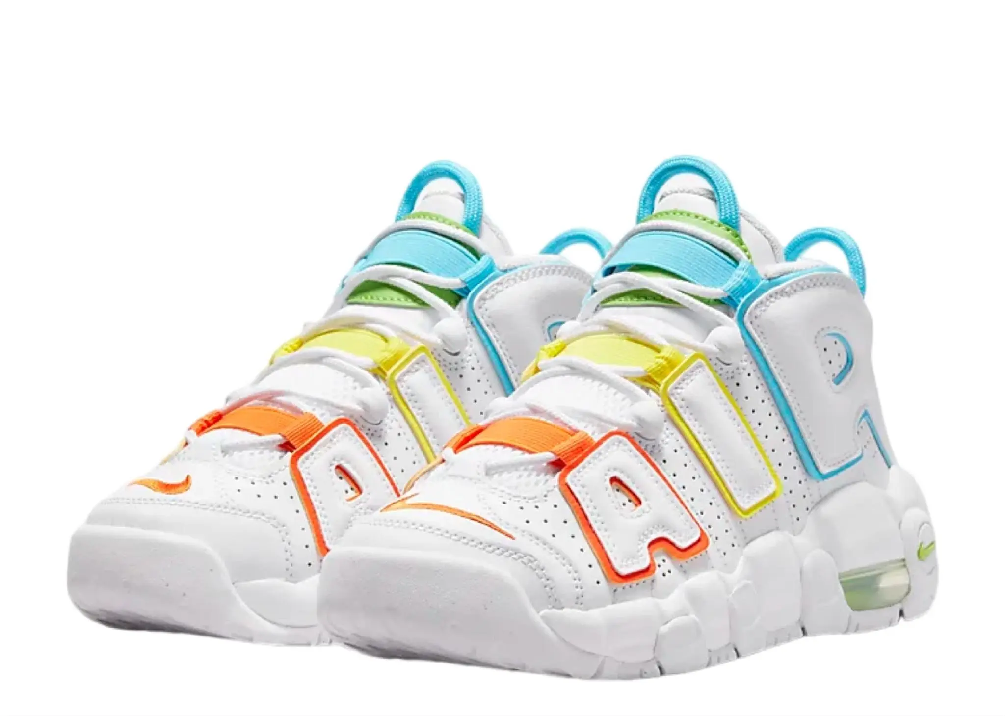 Nike Air More Uptempo White Multi-Color (Grade School) - photo 2