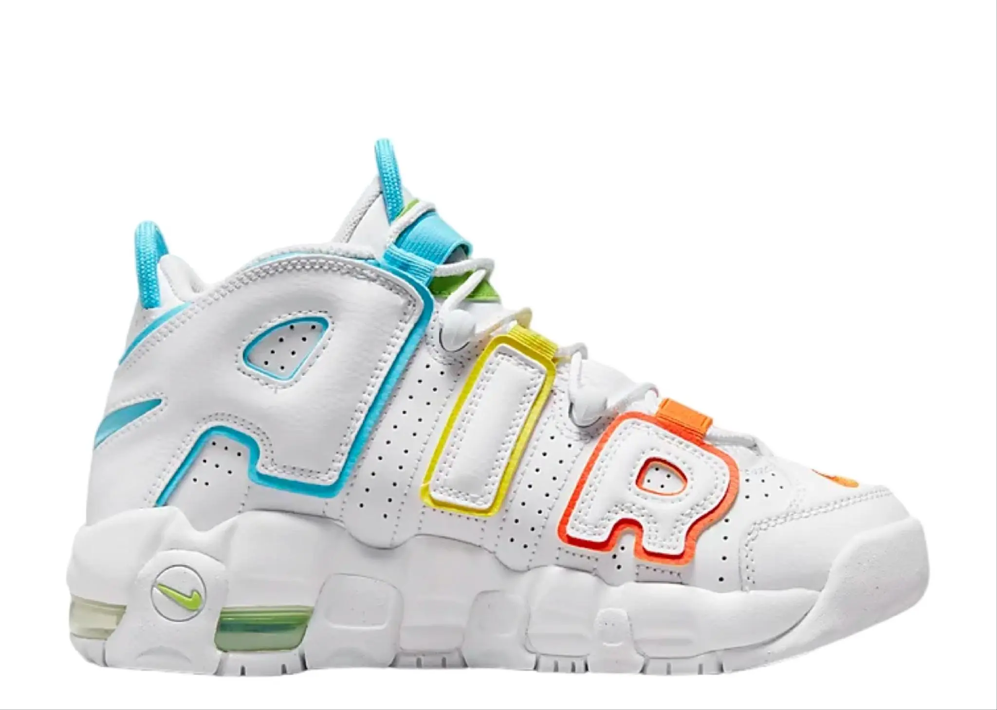 Nike Air More Uptempo White Multi-Color (Grade School)