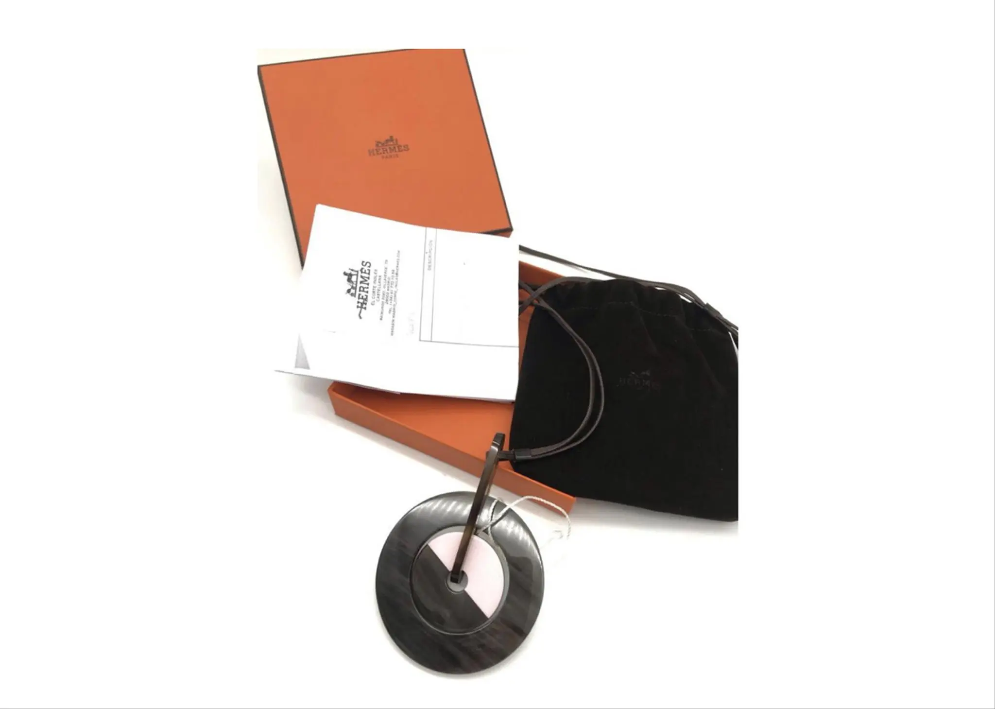 Hermès Horn Necklace Reversible Rotate Two Color - photo 3