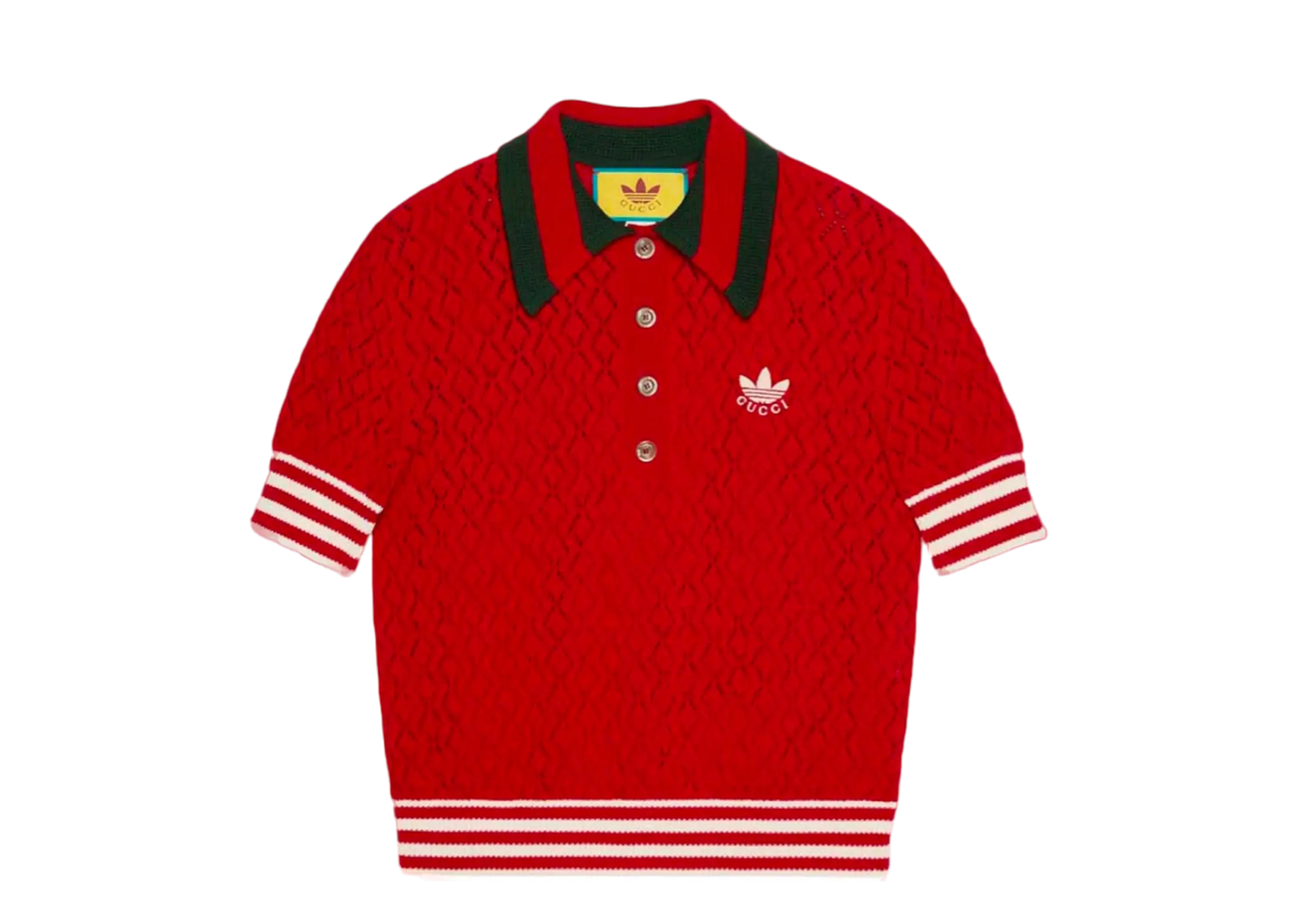 Gucci X Adidas Cotton Polo Red