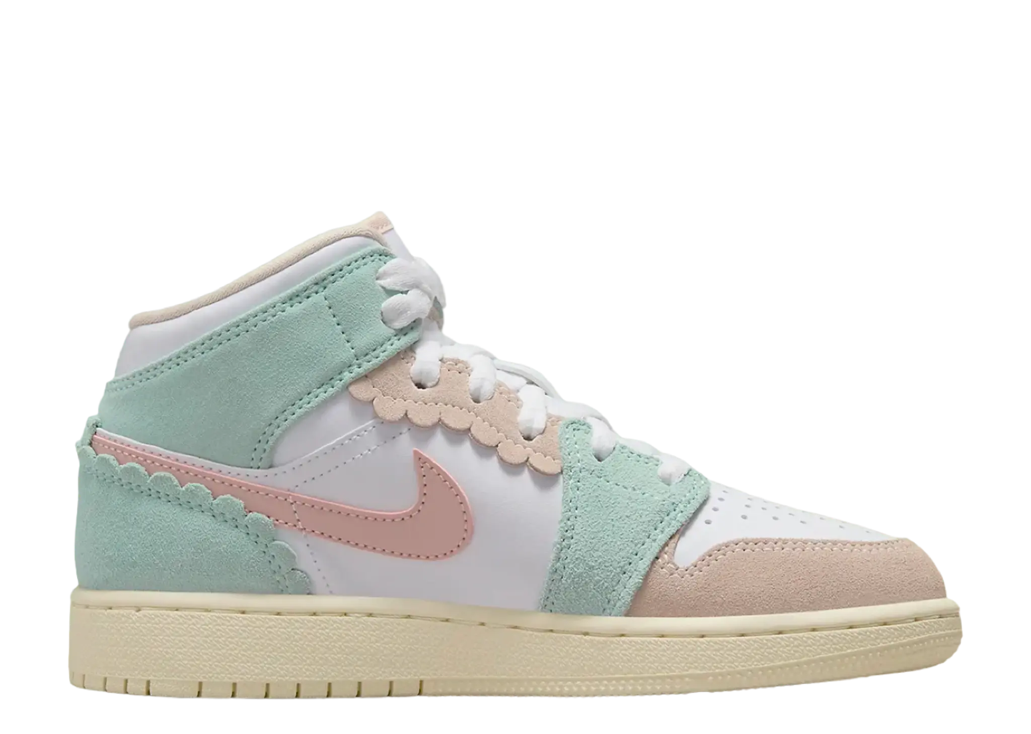 Air Jordan 1 Mid SE Pink Oxford (Grade School)