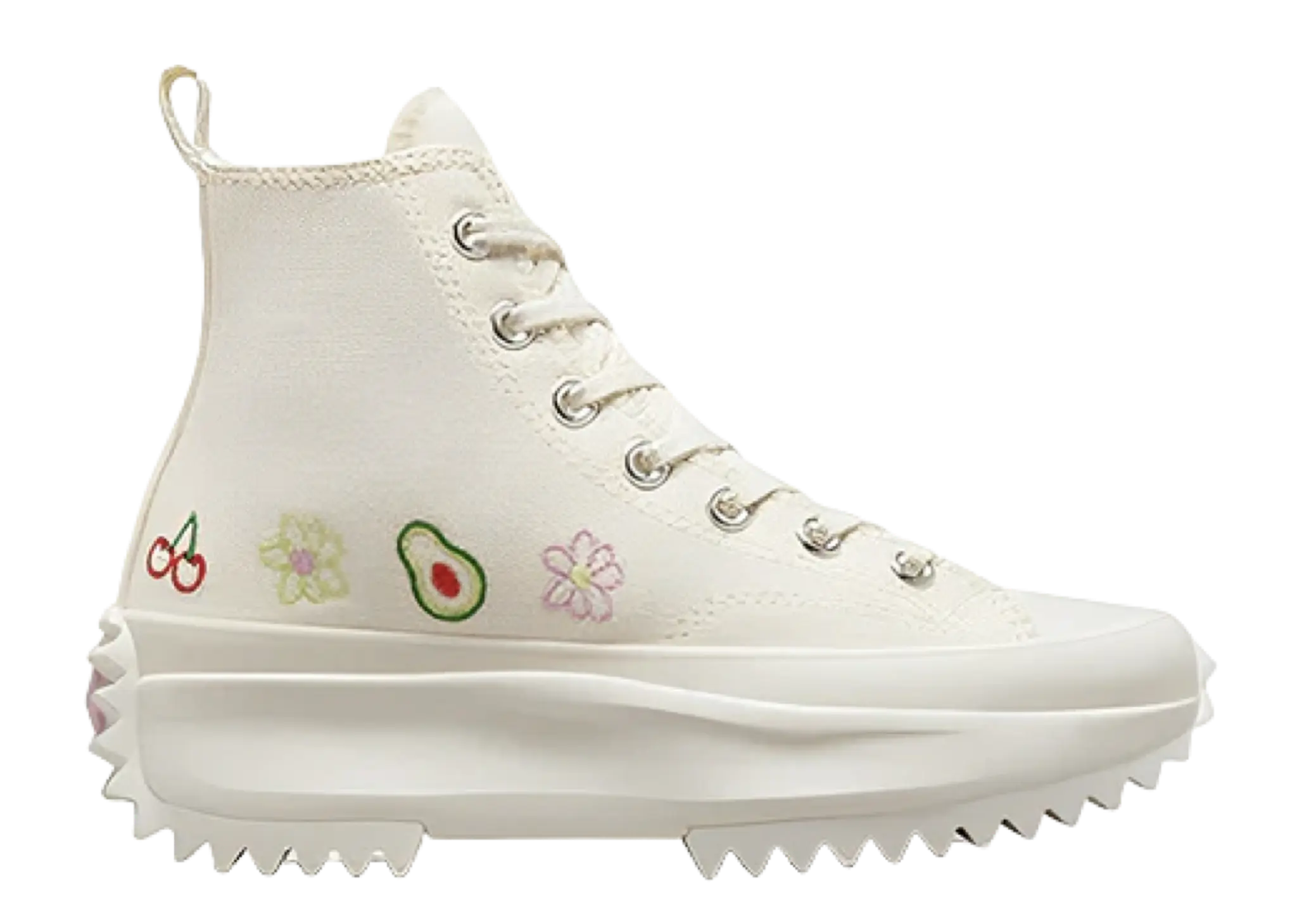 Converse Run Star Hike Platform High Embroidered Fruits & Florals (Women's)