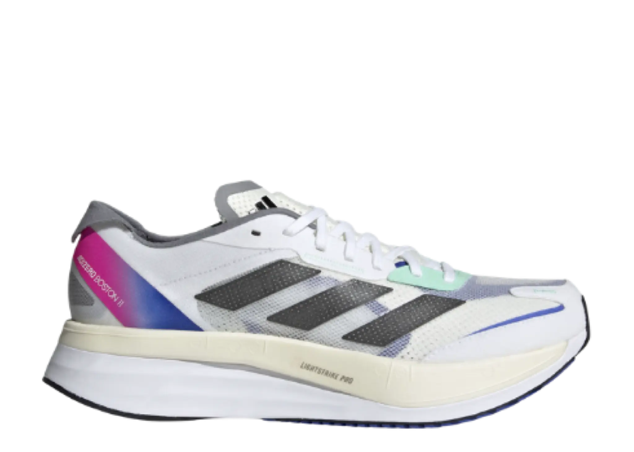 Adidas Adizero Boston 11 White Lucid Blue Fuchsia