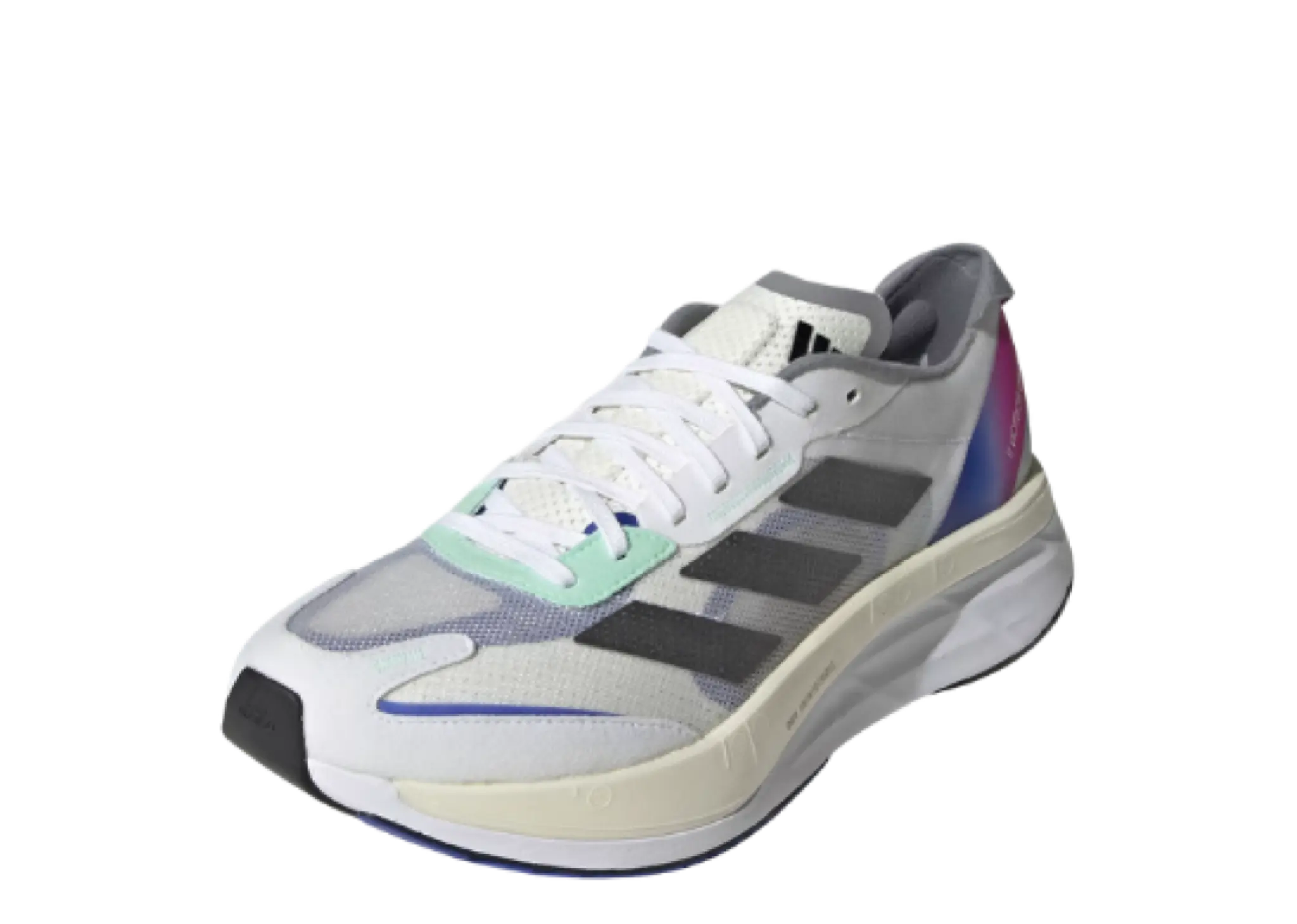 Adidas Adizero Boston 11 White Lucid Blue Fuchsia - photo 2