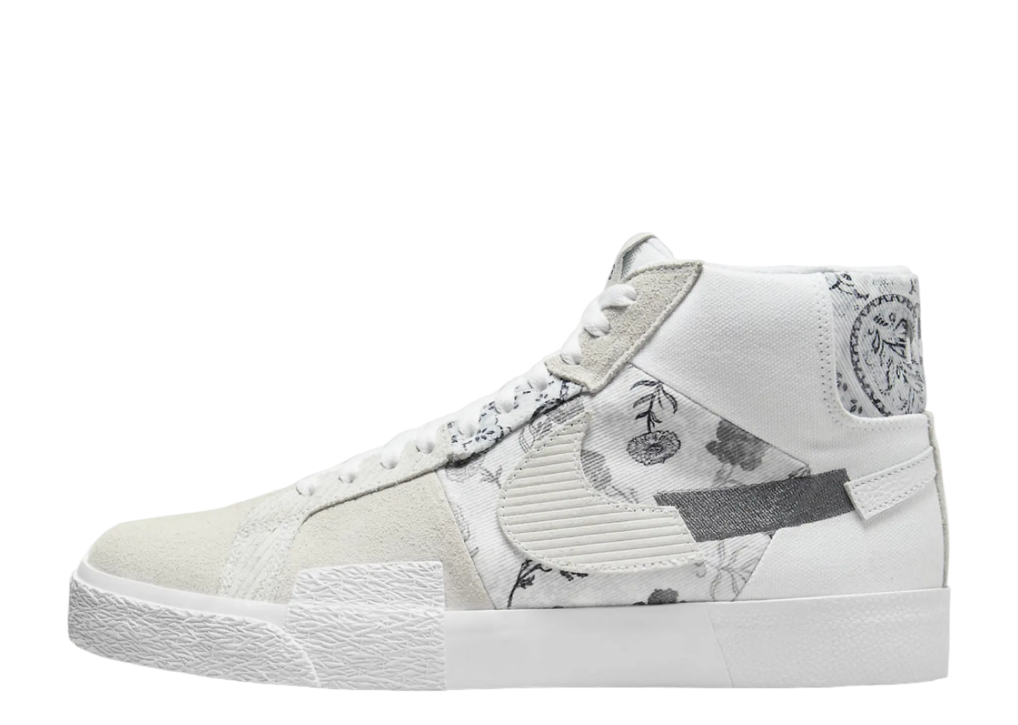 Nike SB Zoom Blazer Mid Premium Floral White Grey