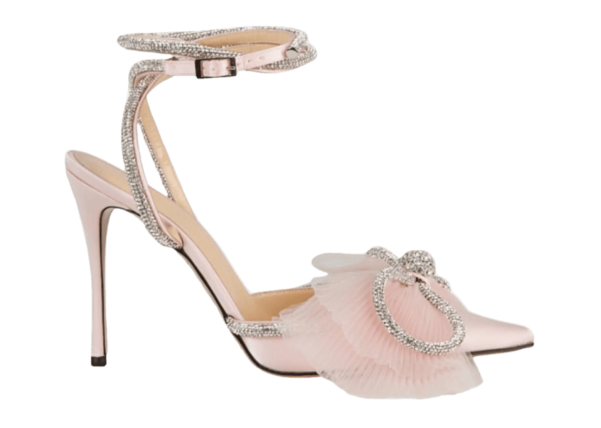 Mach & Mach Tulle Bow Heels