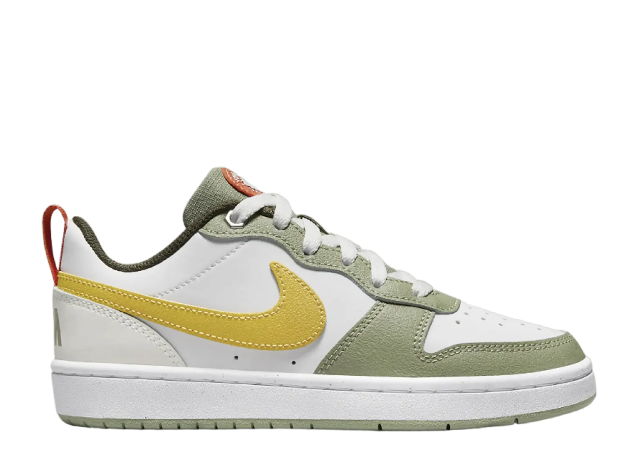 Nike Court Borough White Vivid Sulfur (Grade School)