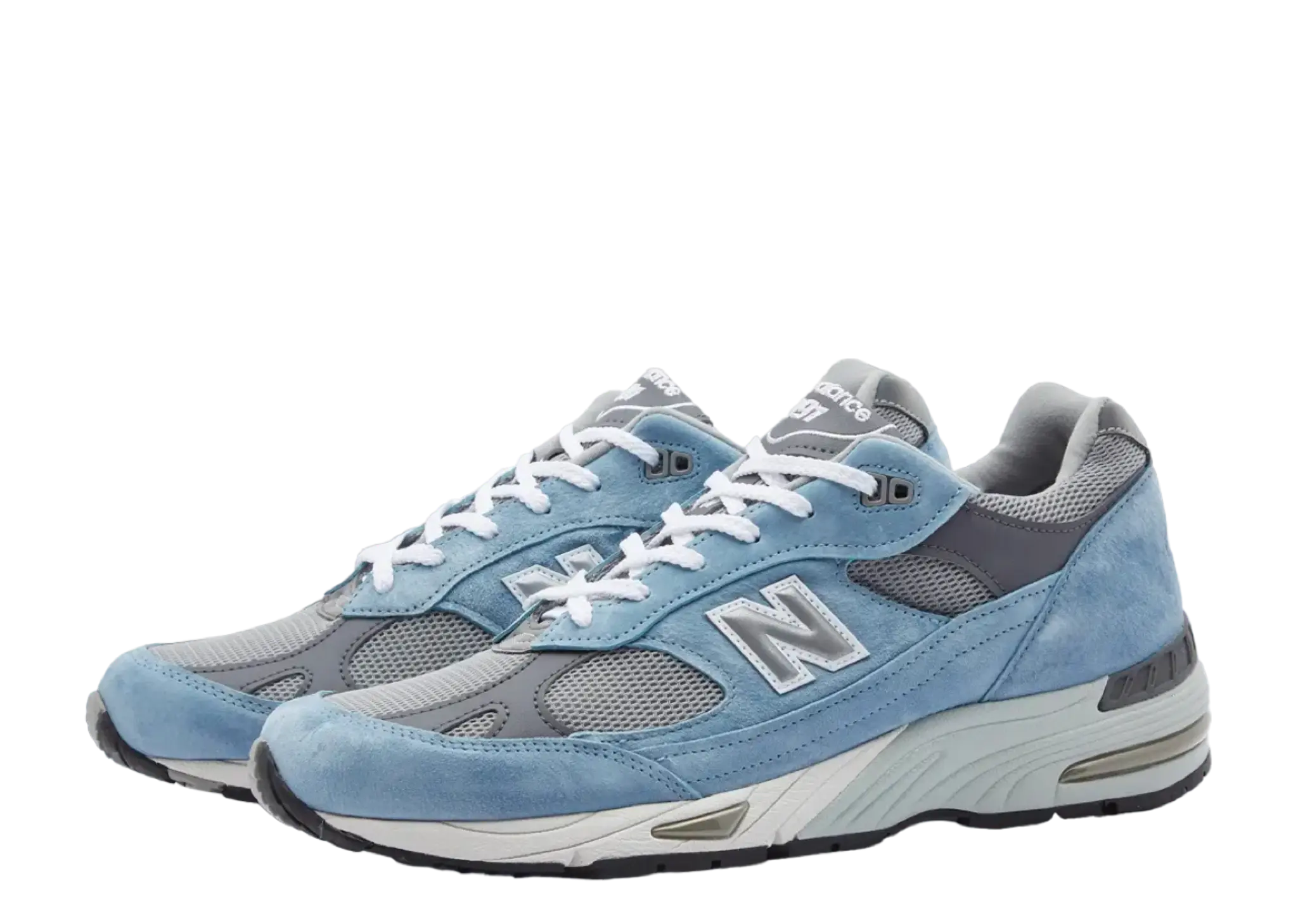 New Balance 991 Made In England Dusty Blue Alloy Smoked Pearl - photo 2