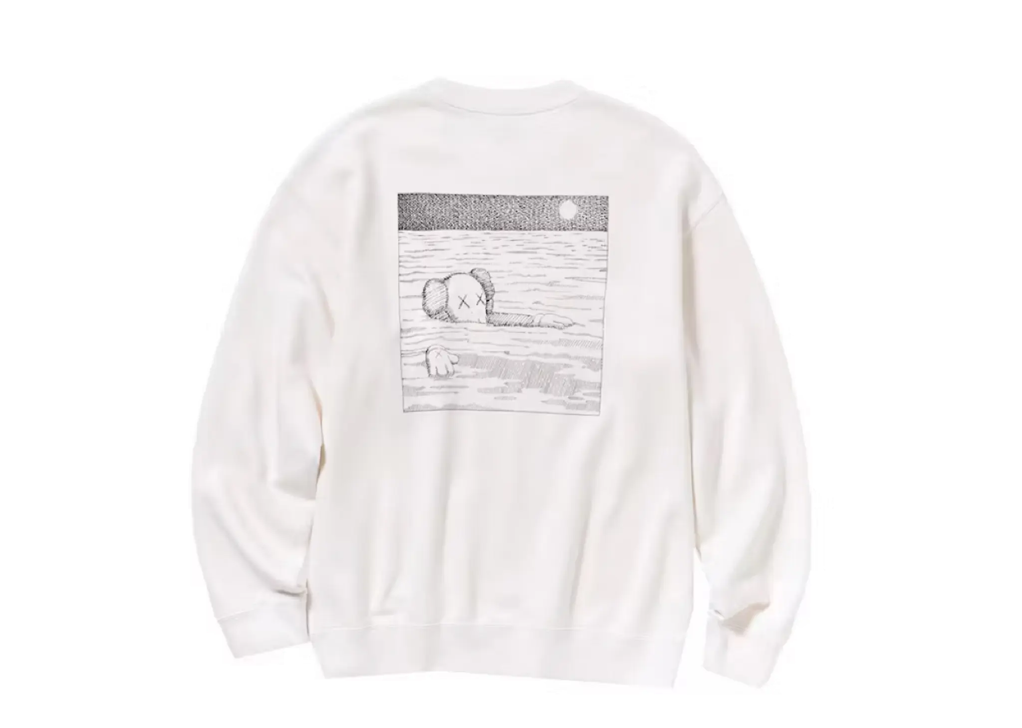 KAWS x Uniqlo Longsleeve Sweatshirt White (Asia Sizing)
