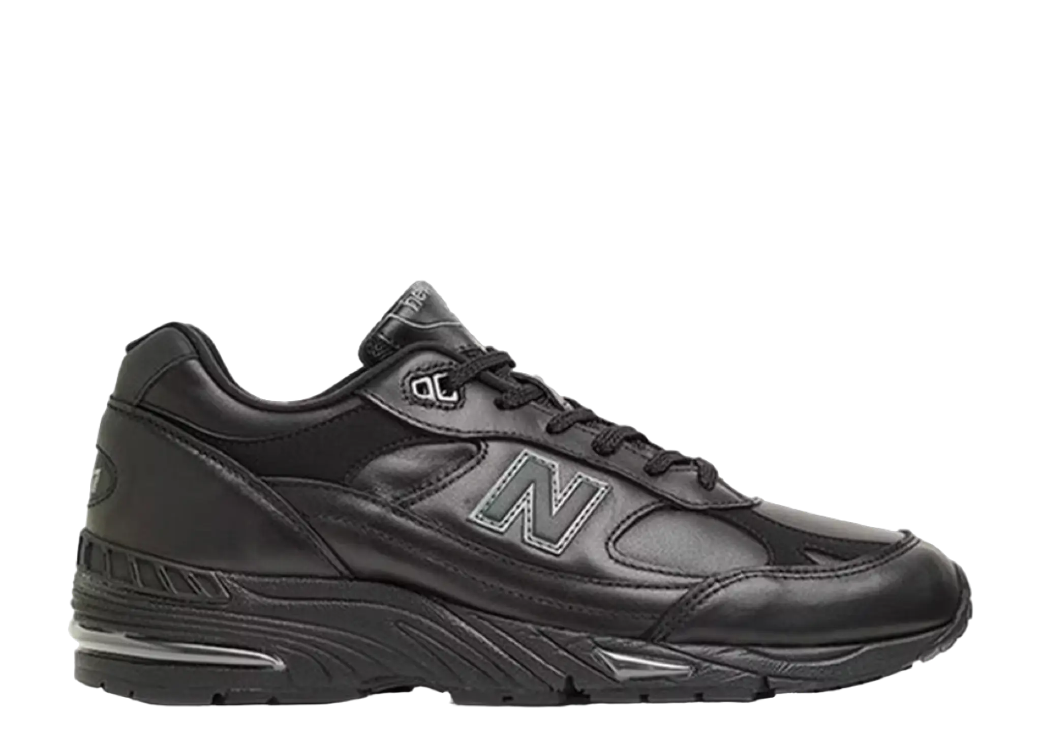 New Balance 991 Leather Black Grey (Women's)