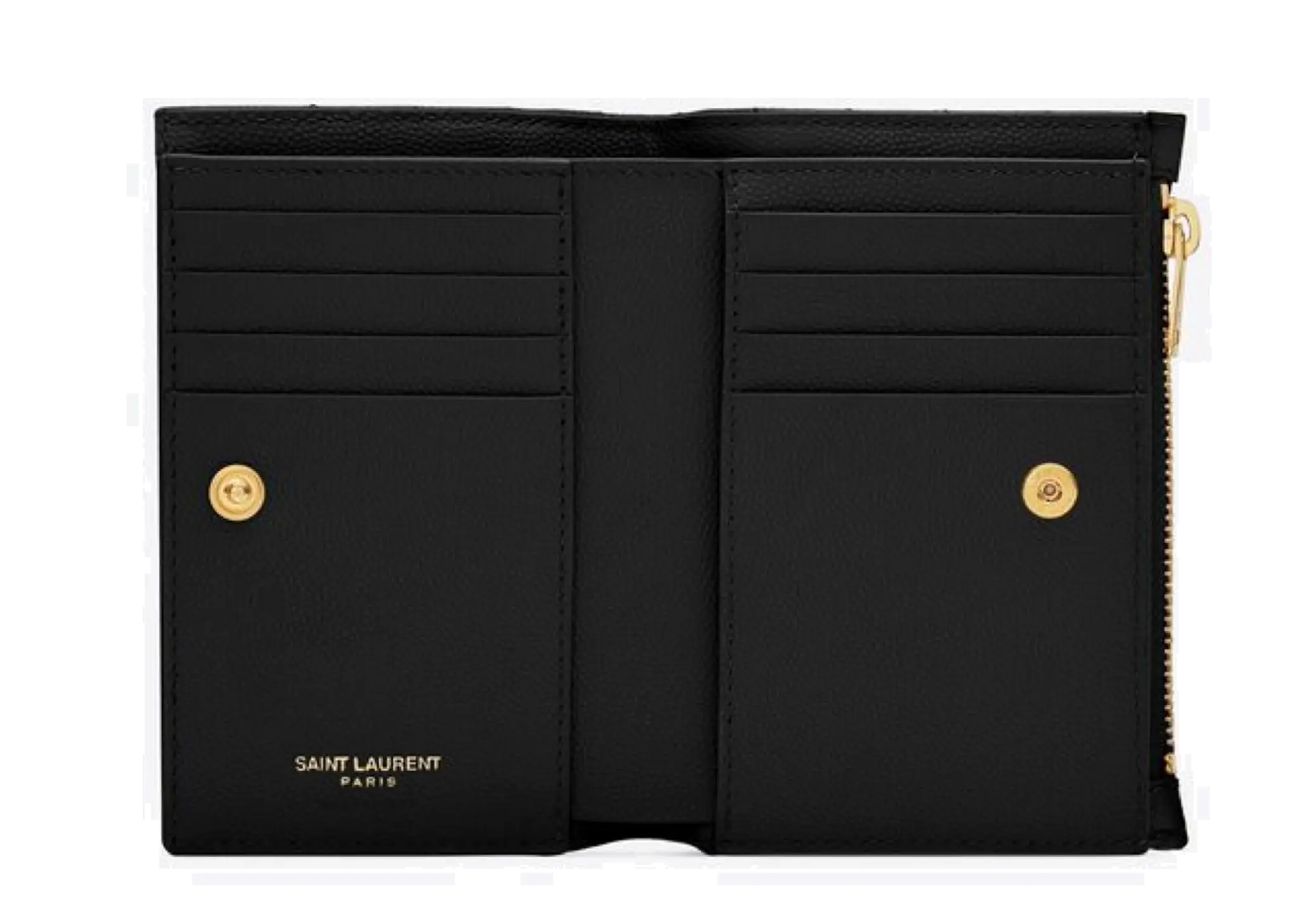 Saint Laurent Cassandre Matelassé Fragments Zipped Bi-Fold Wallet - photo 3