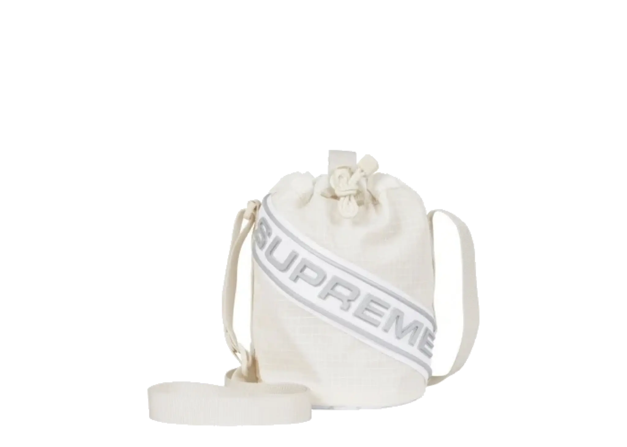 Supreme Small Cinch Pouch Reflective Logo White - photo 2